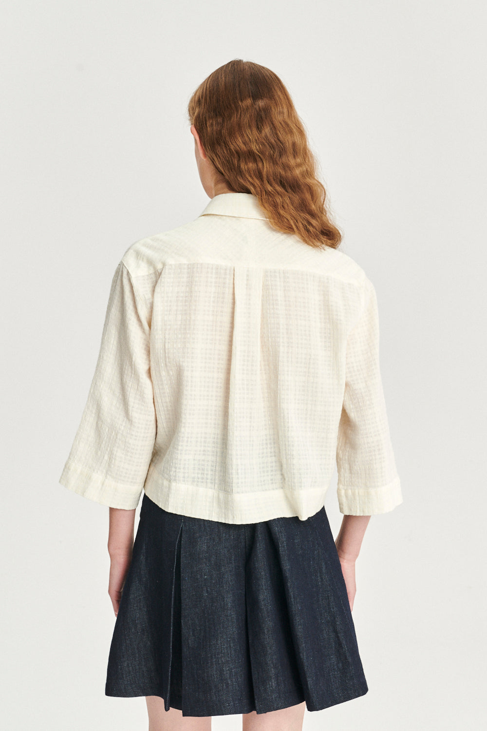 Ellipse Blouse in the Finest Off-White Airy Portuguese Cotton