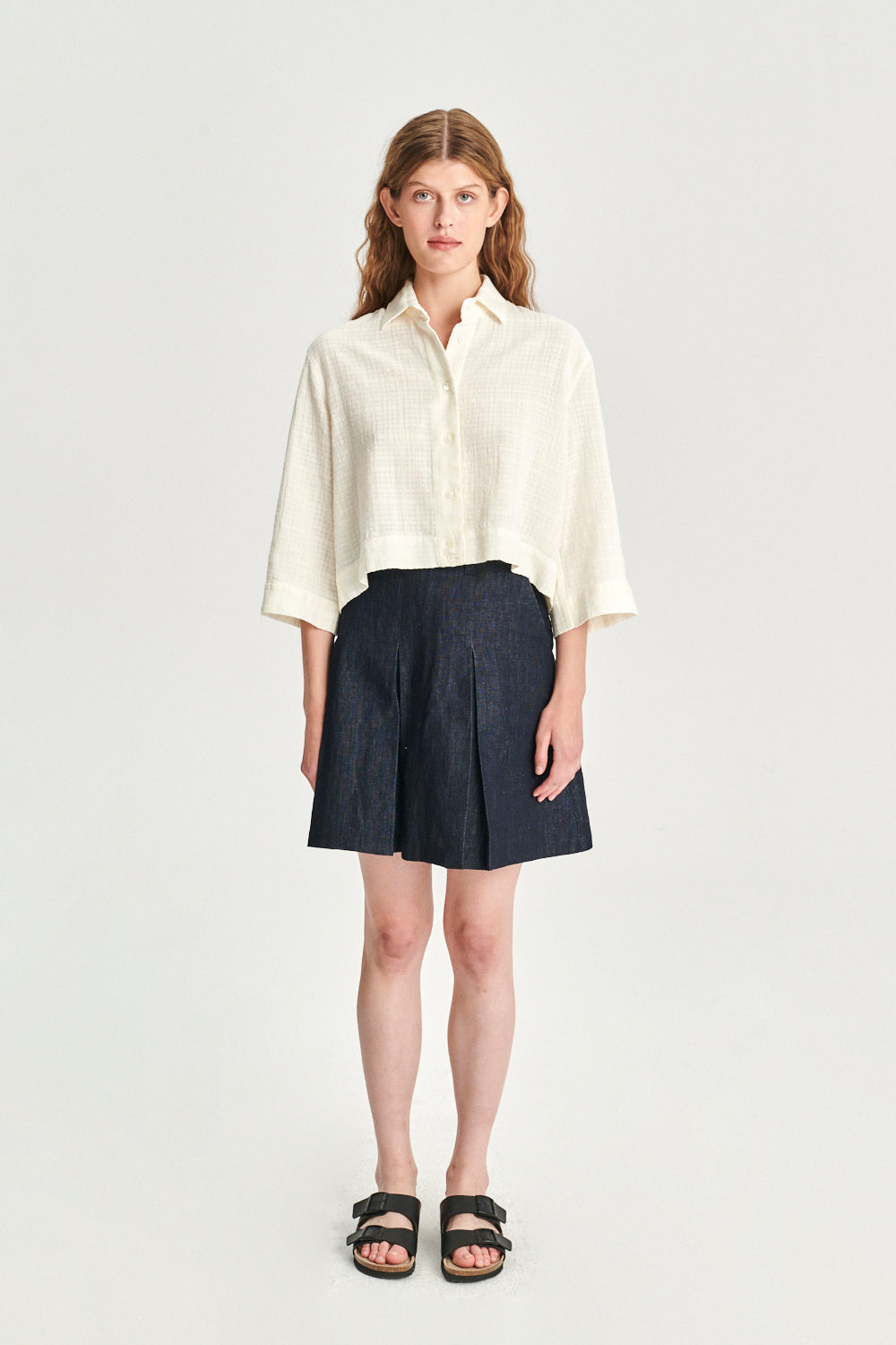 Ellipse Blouse in the Finest Off-White Airy Portuguese Cotton