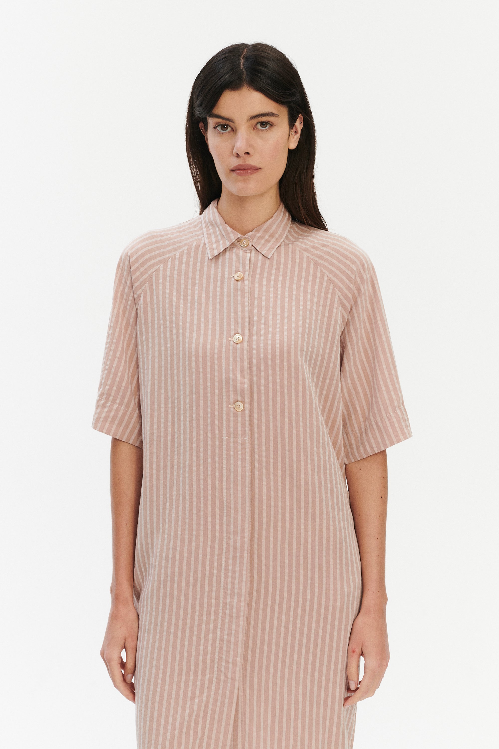 Dress in a  in Pure Airy and Fluid Tencel - All Made in Europe