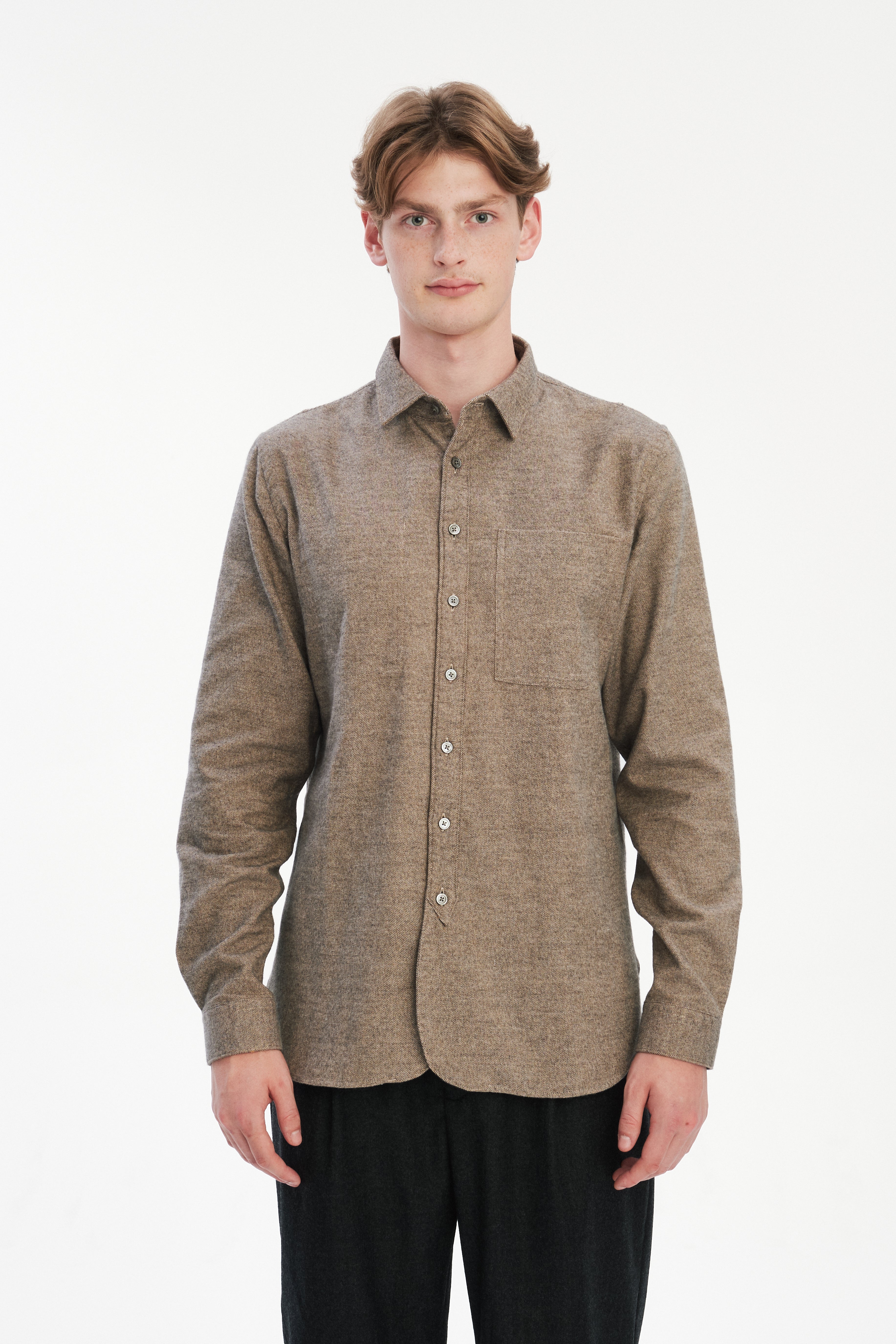 Farmer Shirt in a Fine Portuguese Brushed Flannel