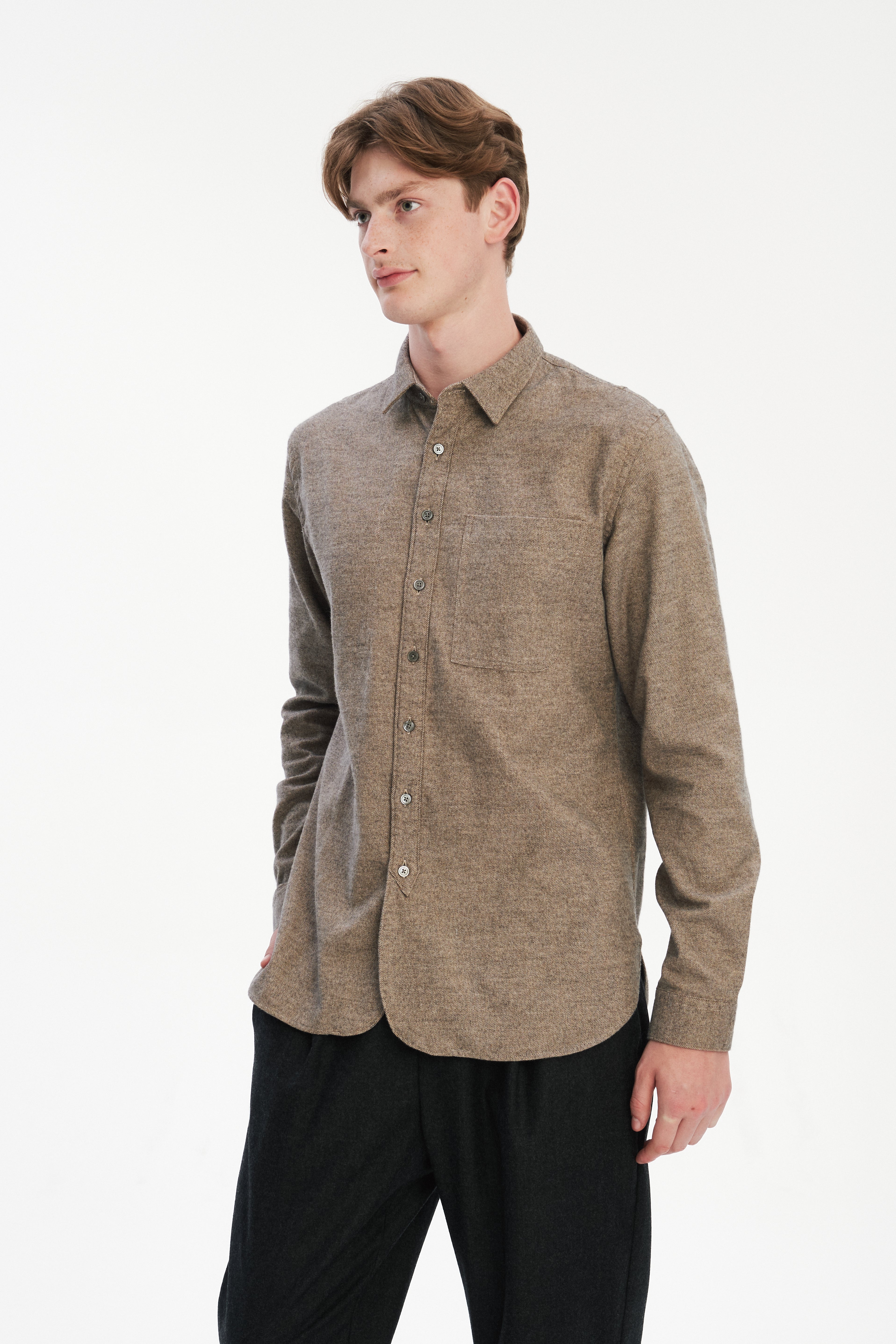 Farmer Shirt in a Fine Portuguese Brushed Flannel