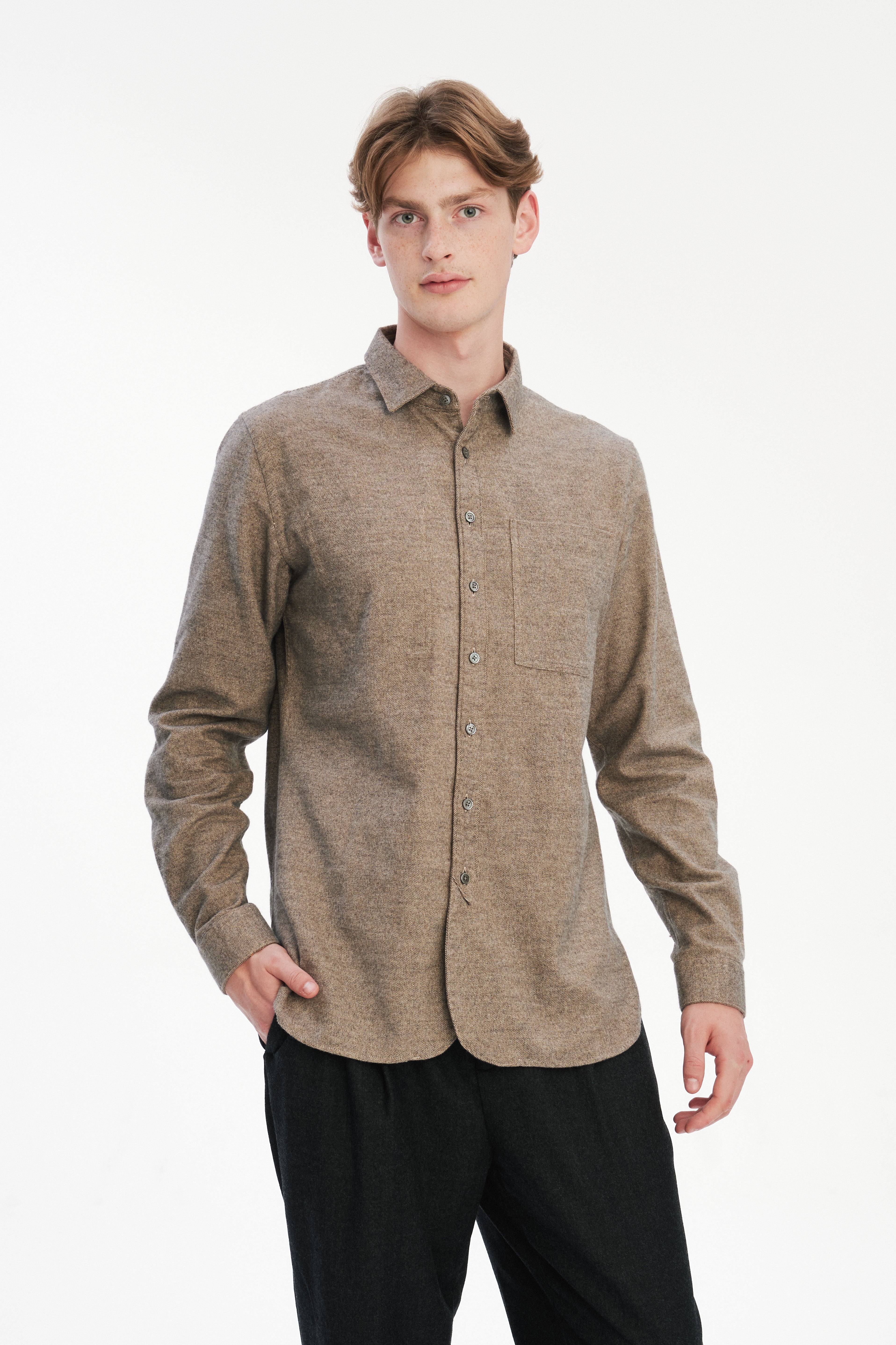 Farmer Shirt in a Fine Portuguese Brushed Flannel