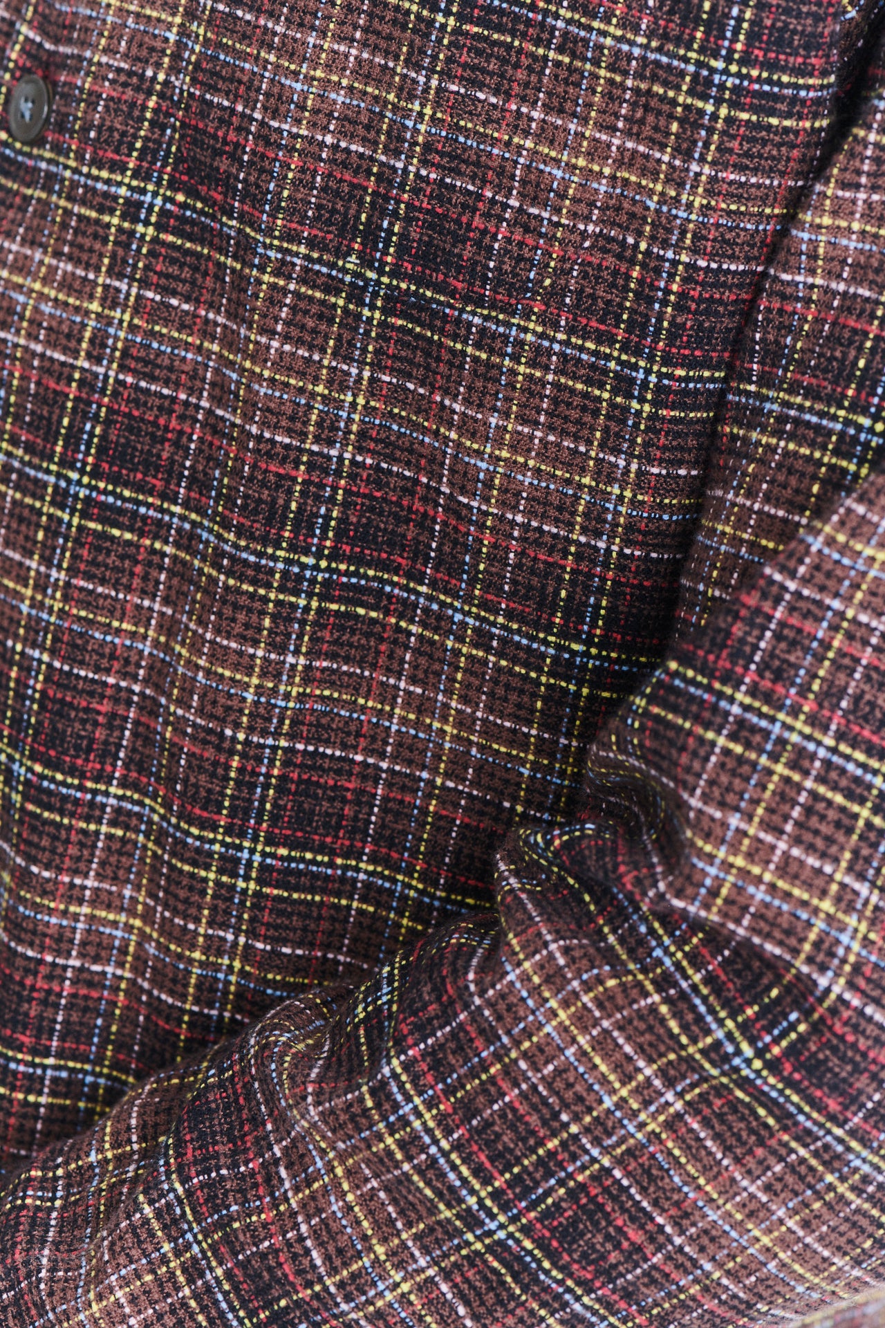 Strong Shirt a Brown, Yellow, White and Red Chequered Portuguese Cotton