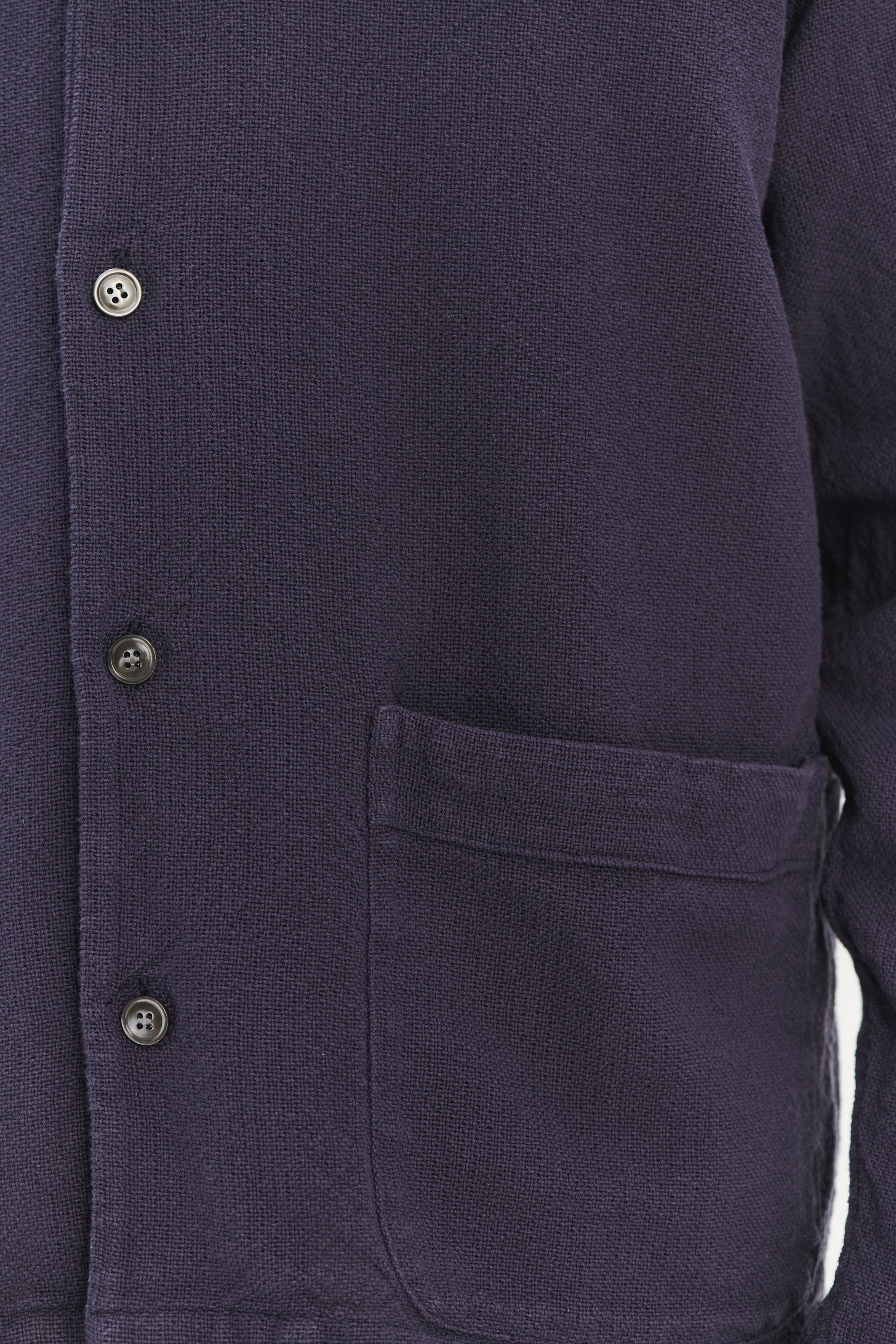 Workwear Overshirt in a Navy Blue Structural Portuguese Cotton