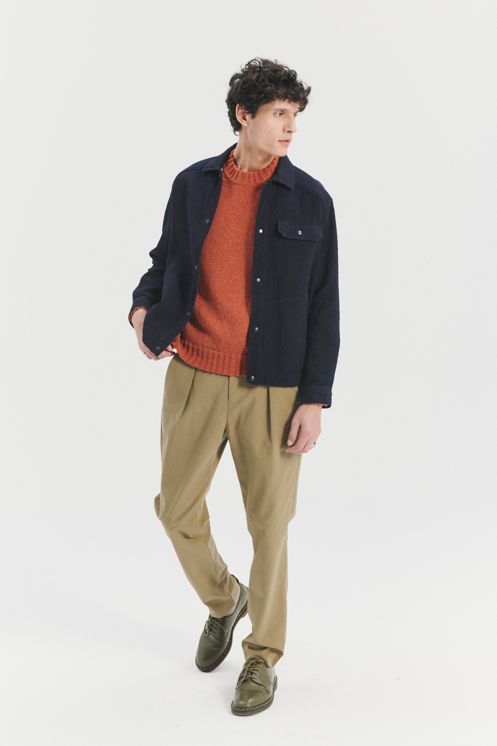 French Workwear Jacket in the finest Deep Blue Japanese Cotton Denim