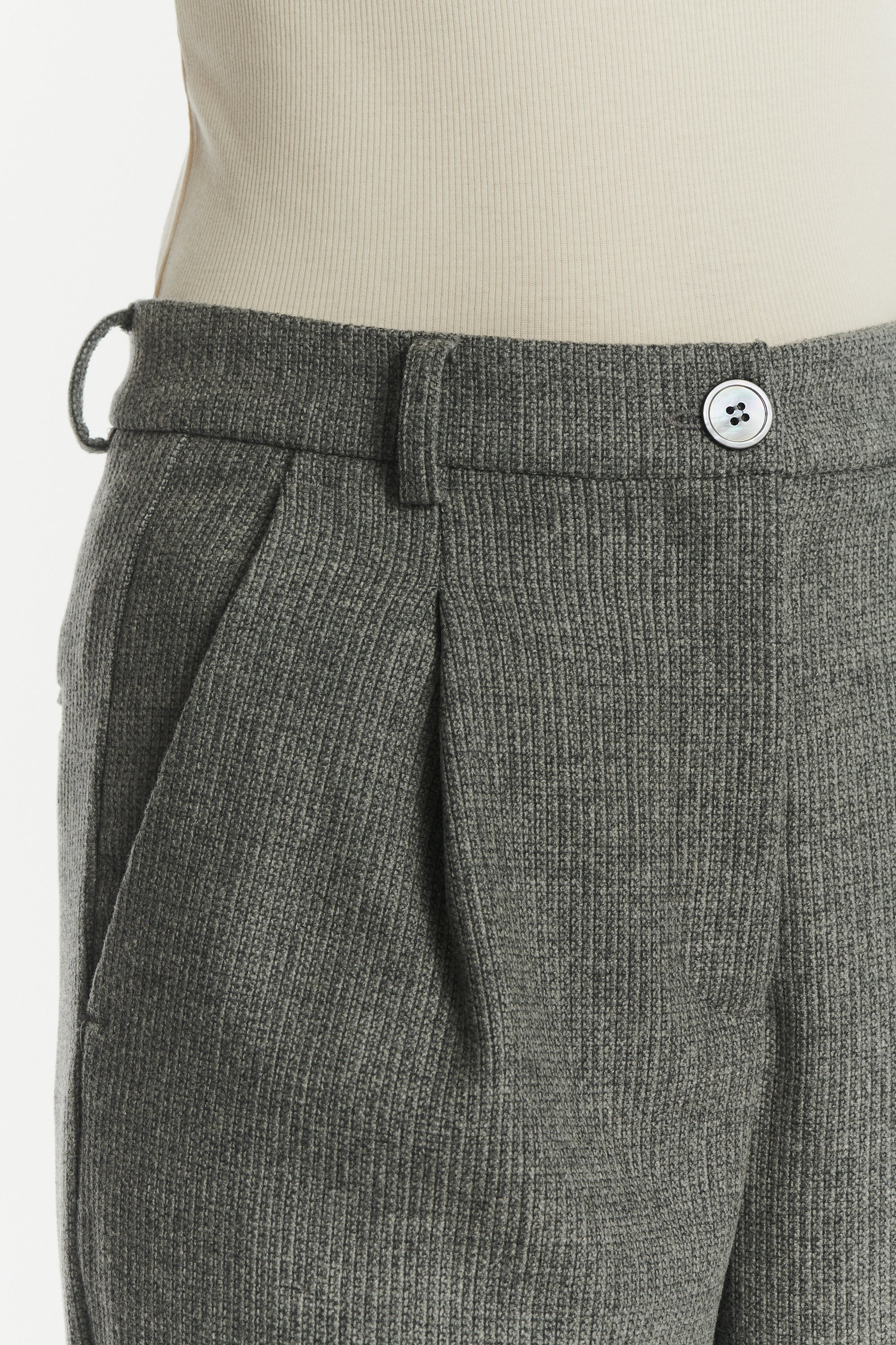 Slick Trousers in the Finest Light Grey Soft Virgin Wool and Cashmere