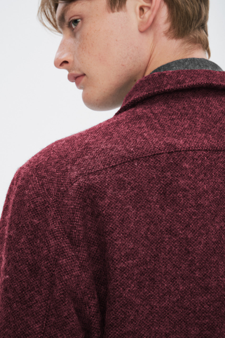 Snap Button Jacket in Italian Recycled Wool and Cotton with MEIDA