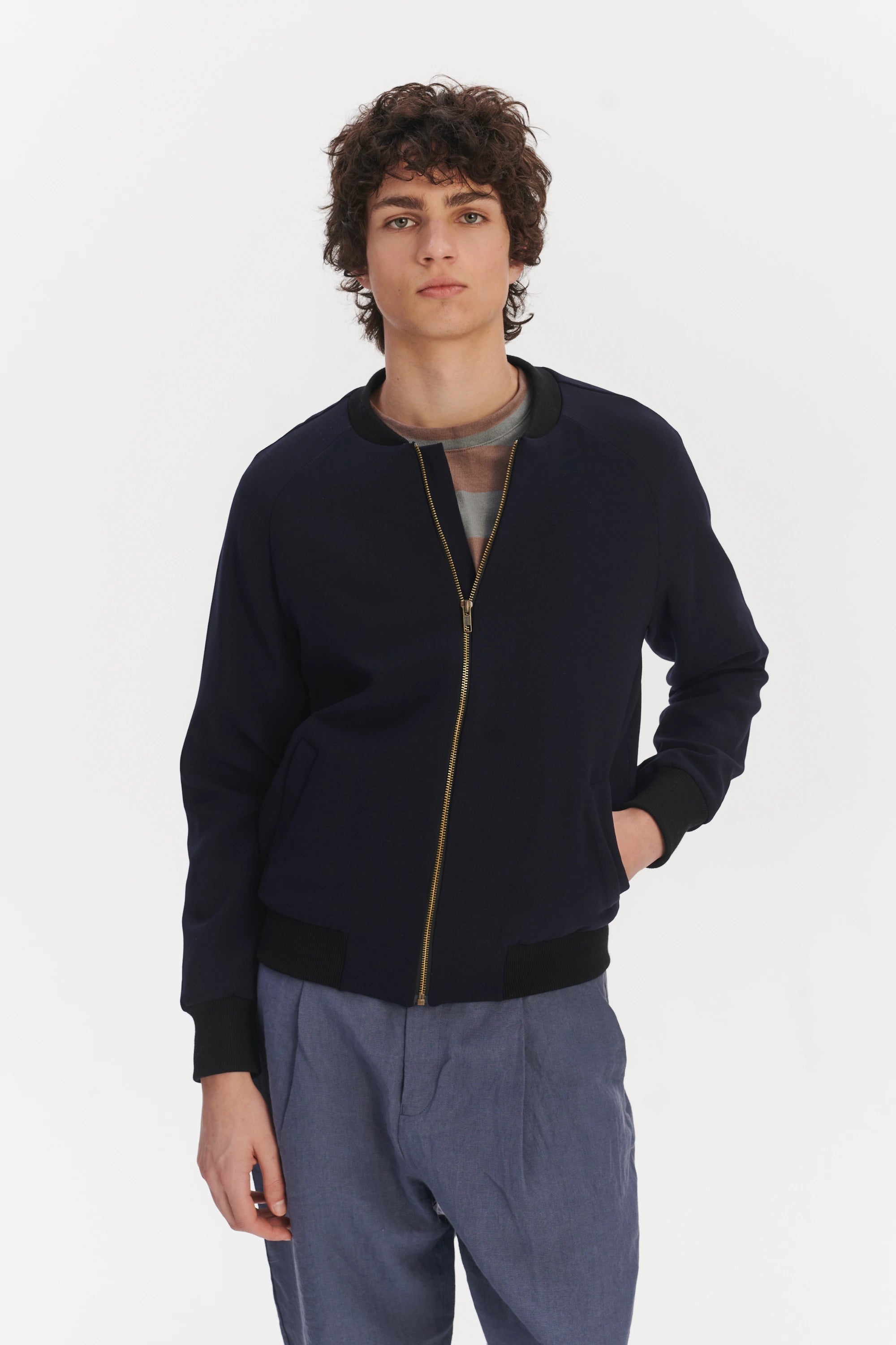 Bomber Jacket in the Modern Technical Wool from Vitale Barberis Canonico