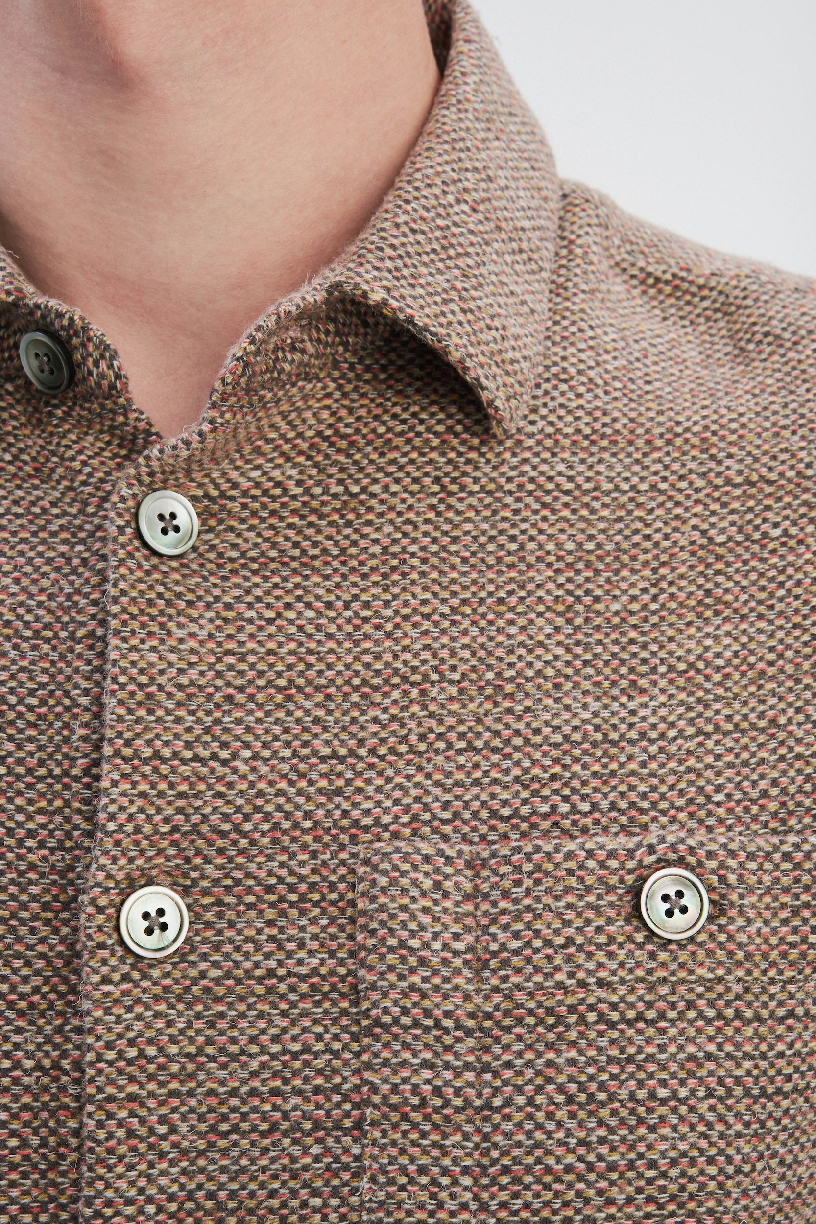 Architect's Shirt in Rusty Brown Structural Blend of Cotton and Hemp