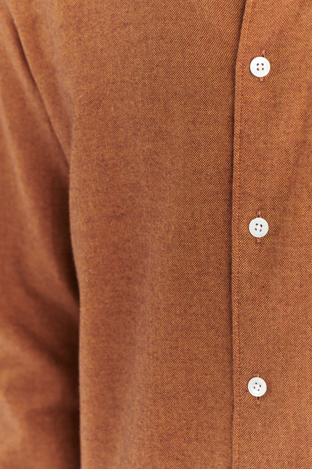 Feel Good Shirt in a Double Brushed Rusty Orange Italian Cotton Flannel