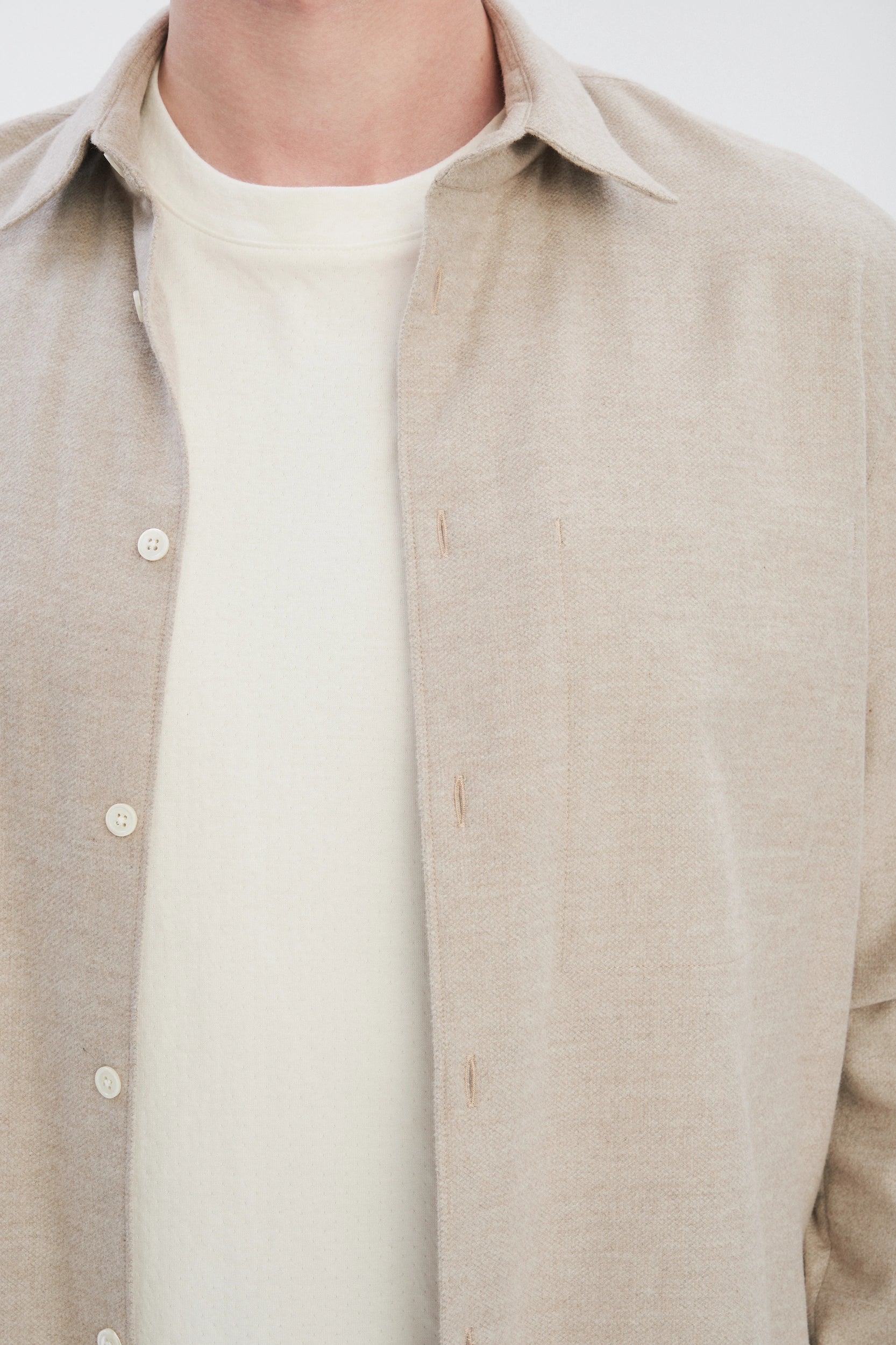 Feel Good Shirt in the Finest Brushed Cotton – Light Beige