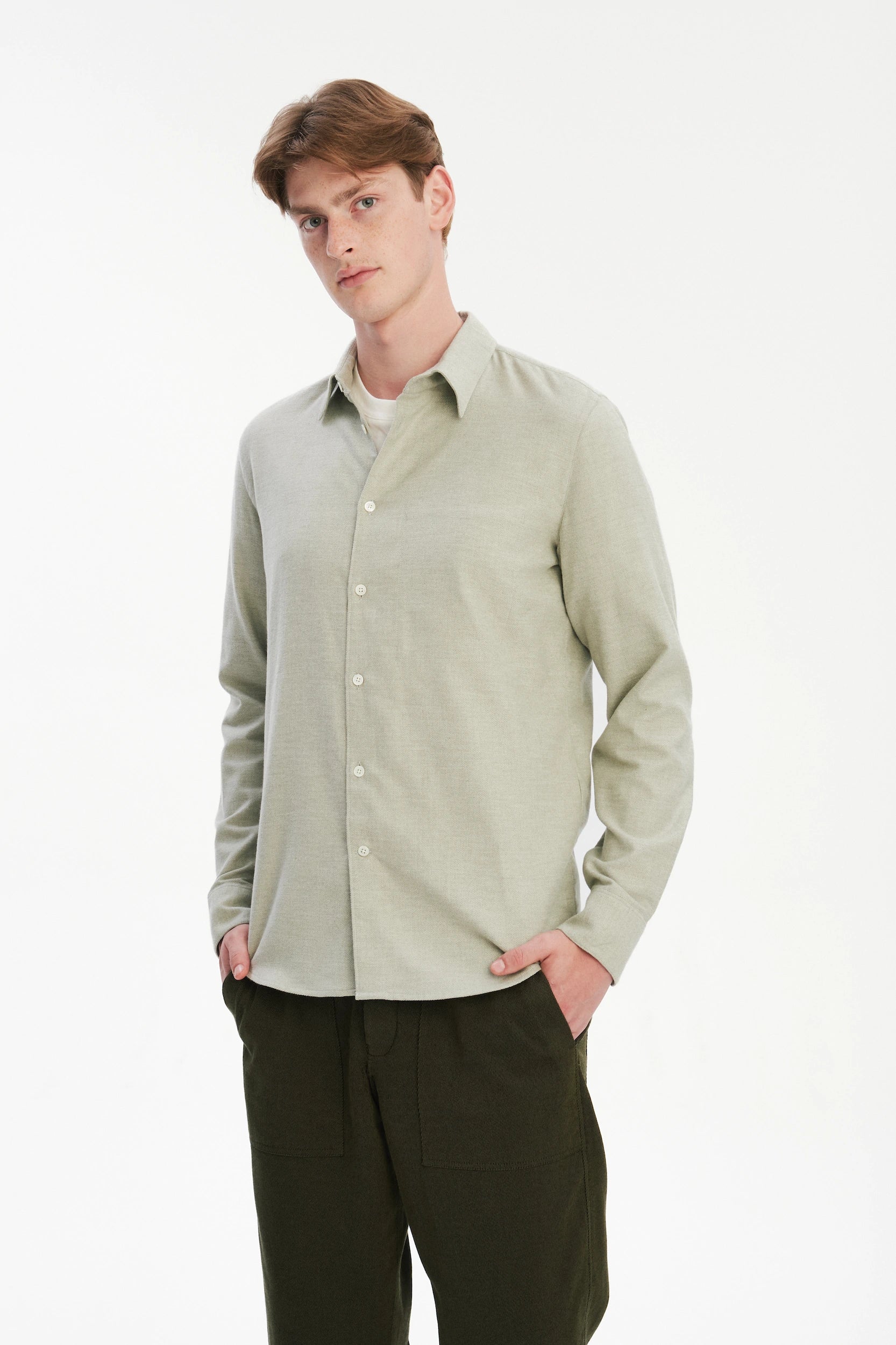 Feel Good Shirt in the Finest Cotton – Pastel Green