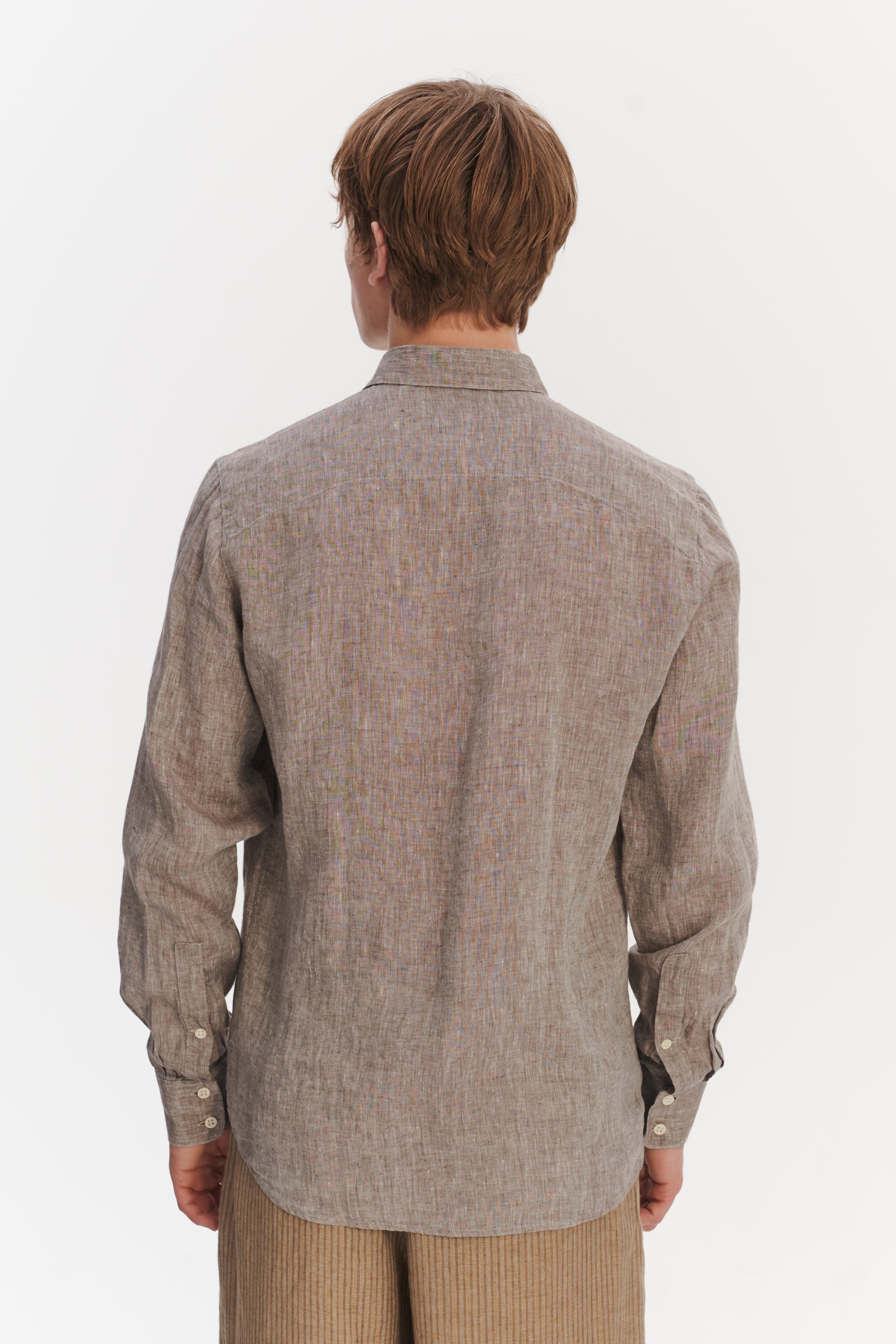 Feel Good Shirt in a Very Soft Beige Brown Bohemian Linen