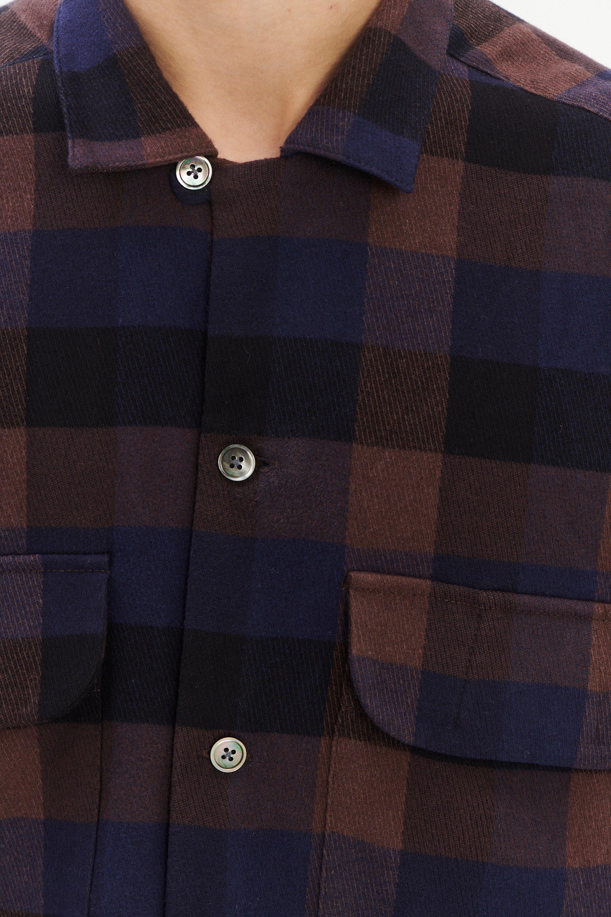 Relaxed Oversized Leisure Shirt in Italian Mix of Cotton and Tencel