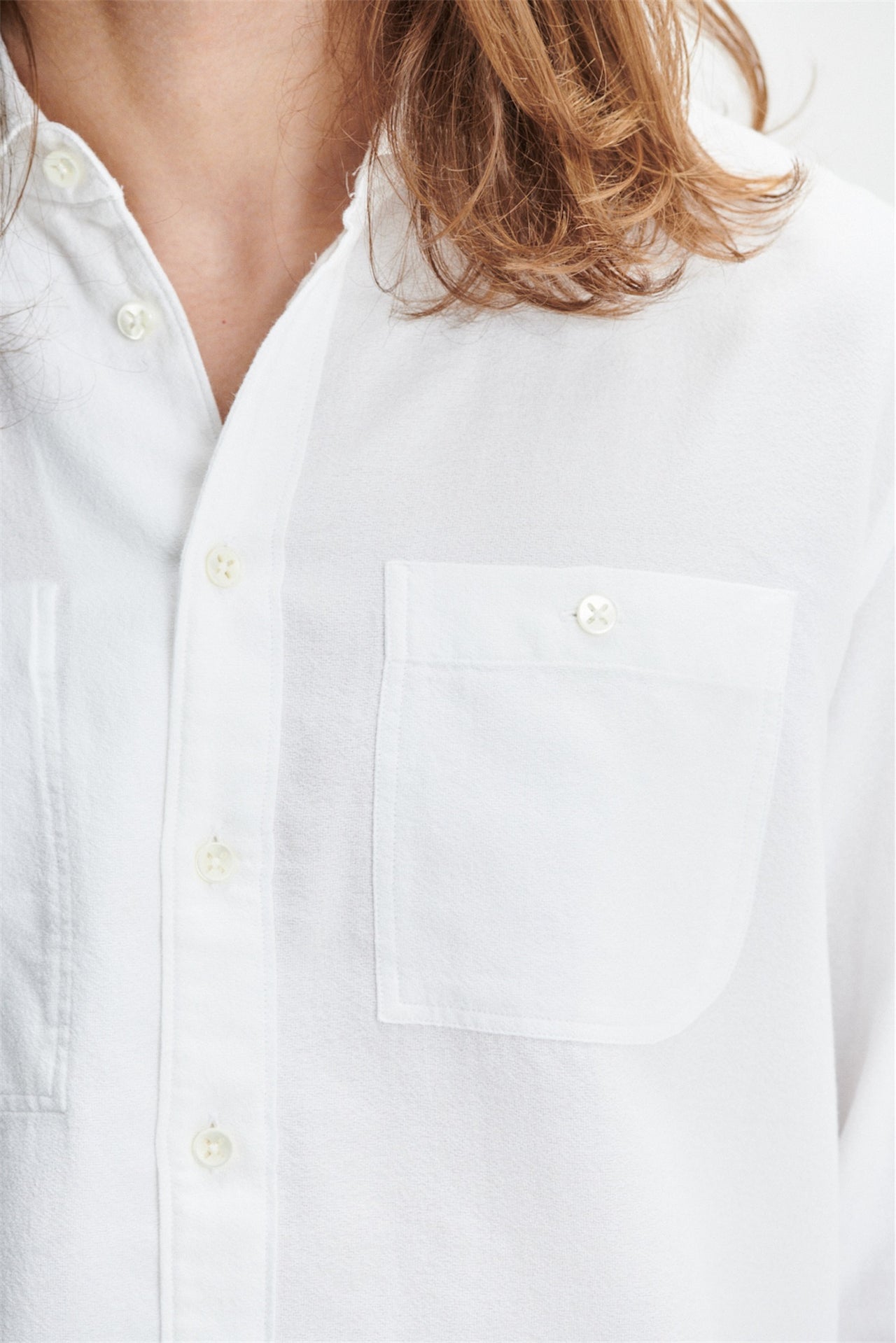 Farmer Shirt in the Finest White Italian Sustainable Cotton Crêpe by Leggiuno