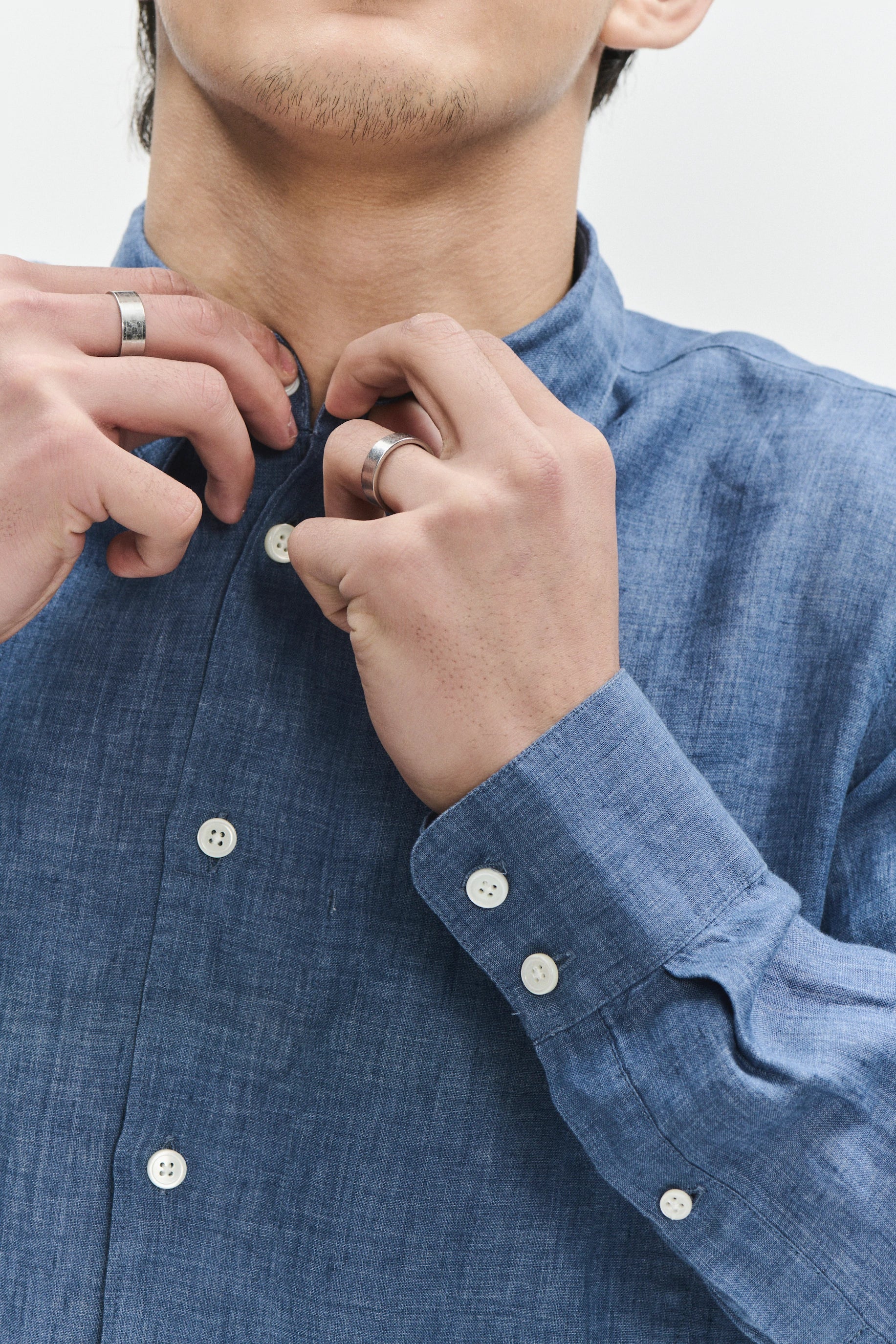 Feel Good Shirt in a Berlin Blue Italian Linen