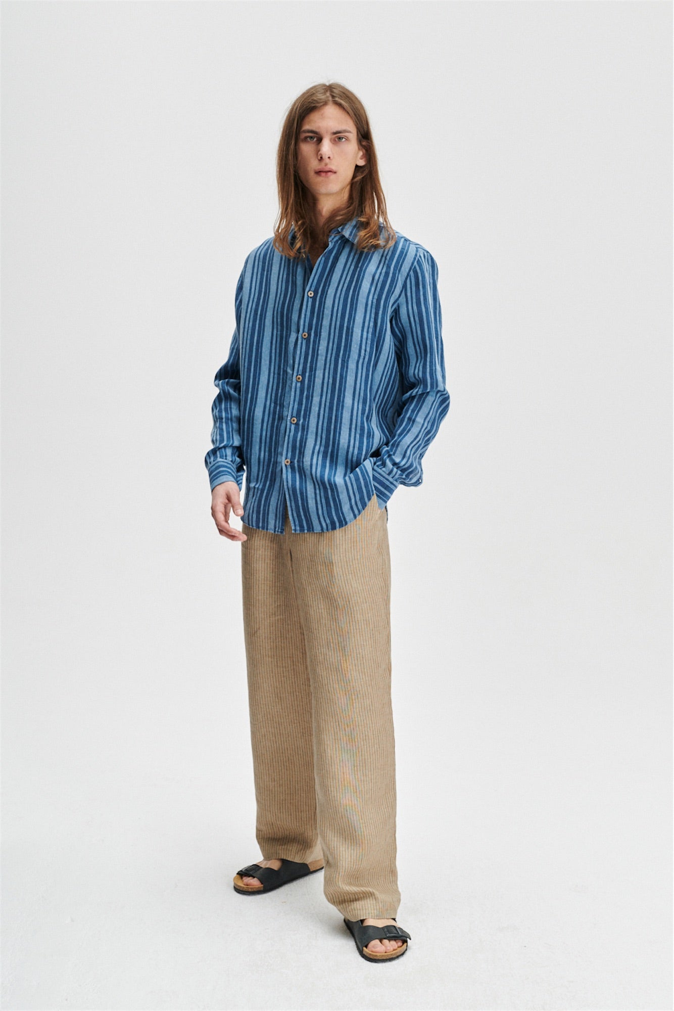 Feel Good Shirt in a Striped Linen