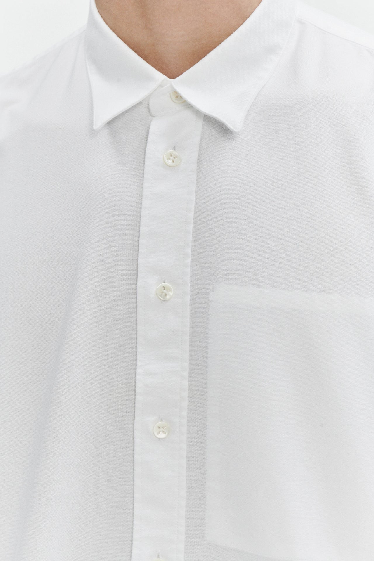 Oversized Rider Shirt in a White Portuguese Oxford Cotton