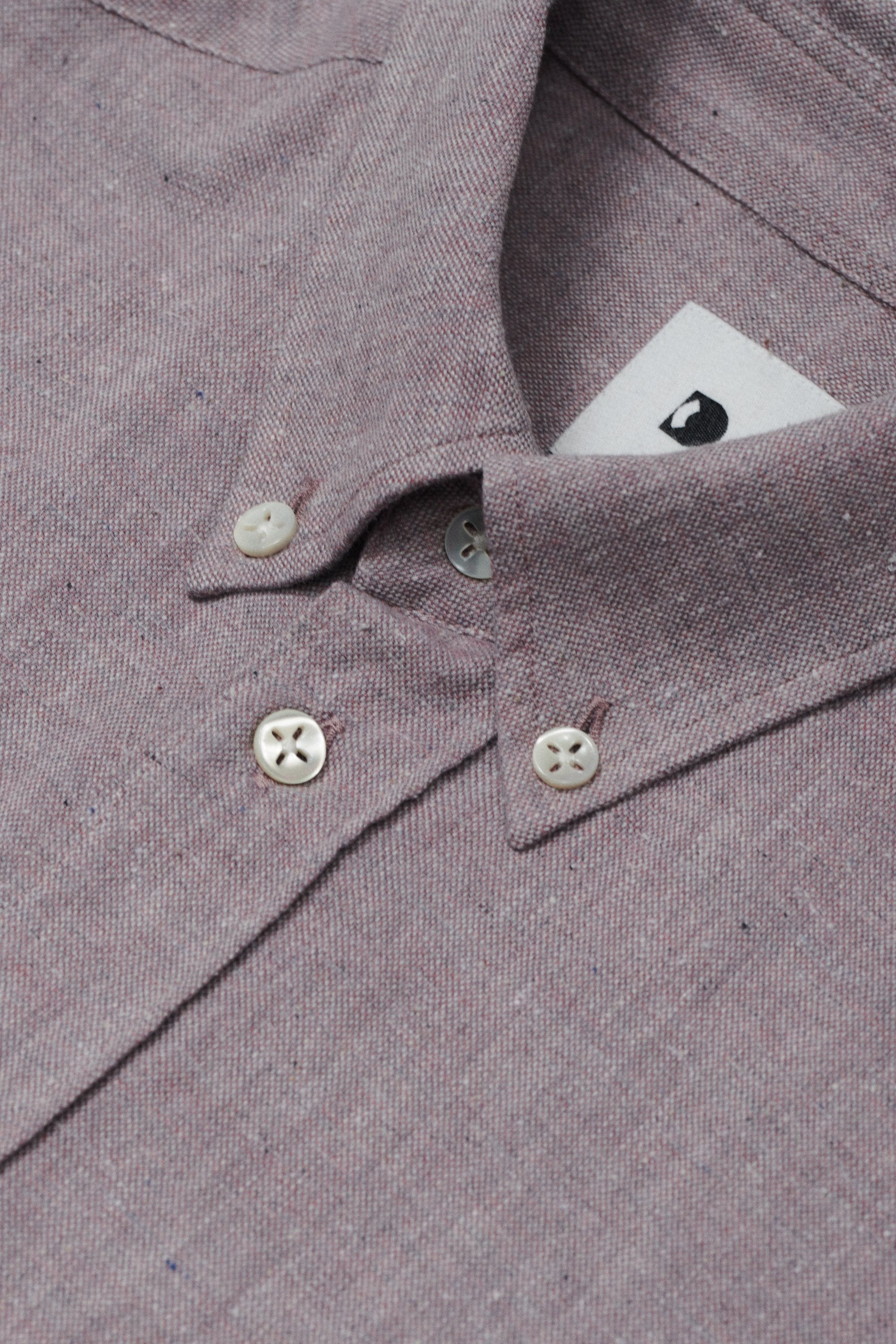 Button Down Shirt in a Grey Purple Italian Recycled Cotton