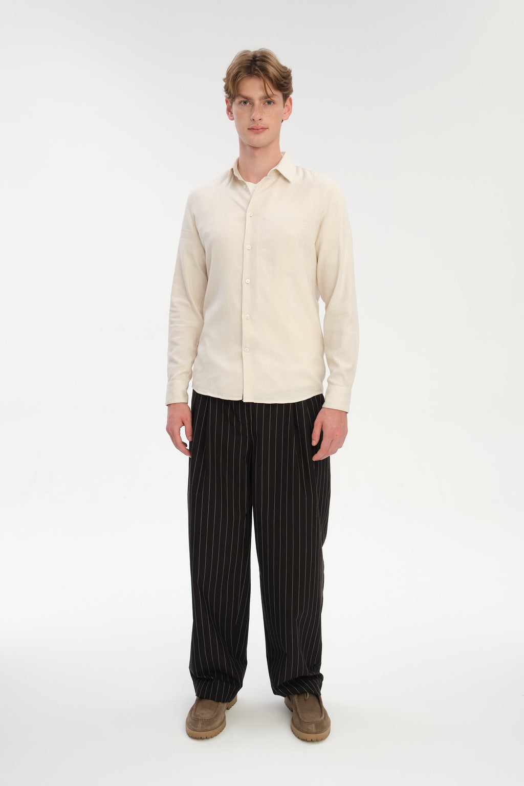 Feel Good Shirt in Creamy Silky Italian Lyocell and Organic Cotton Flannel