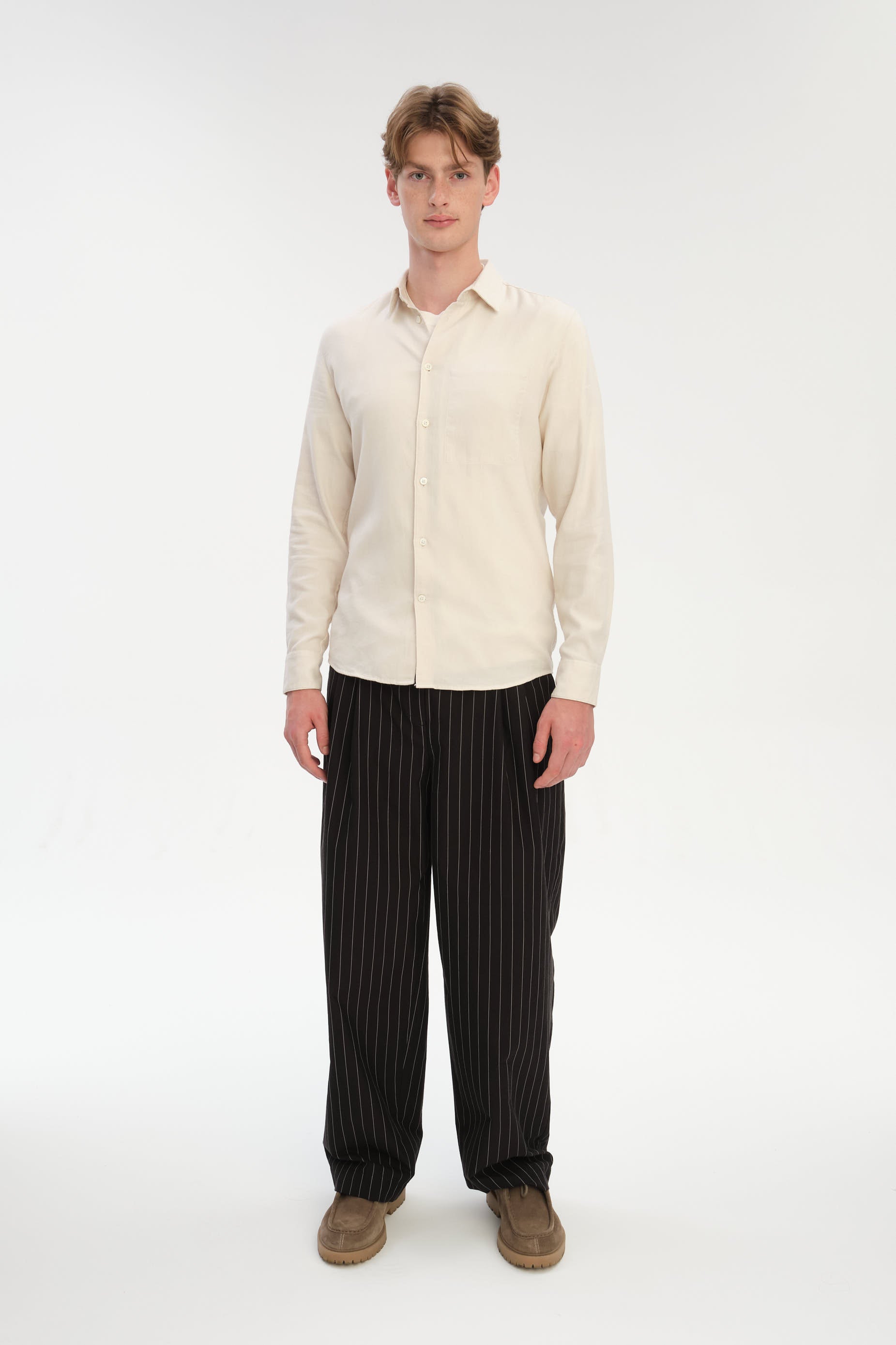 Feel Good Shirt in Creamy Silky Italian Lyocell and Organic Cotton Flannel