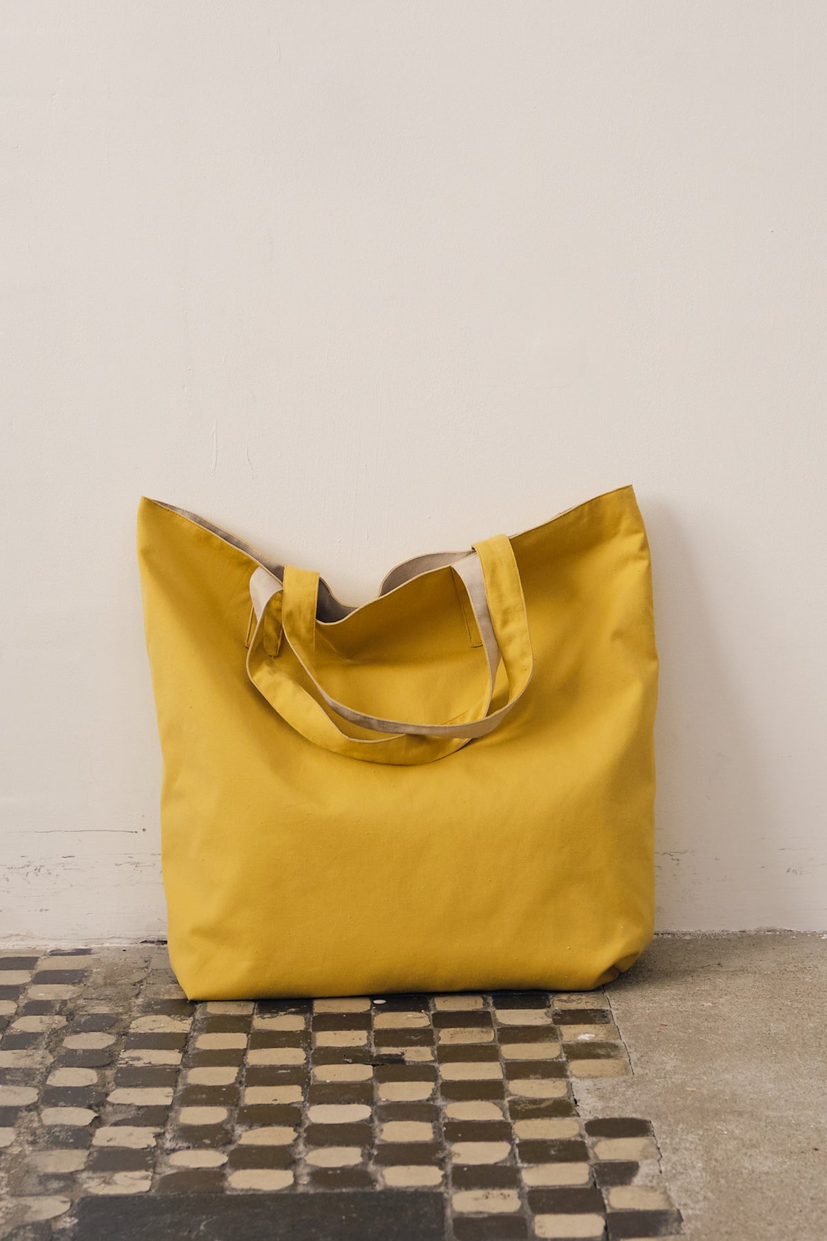 Tokyo Bag in Yellow, Linen Lined