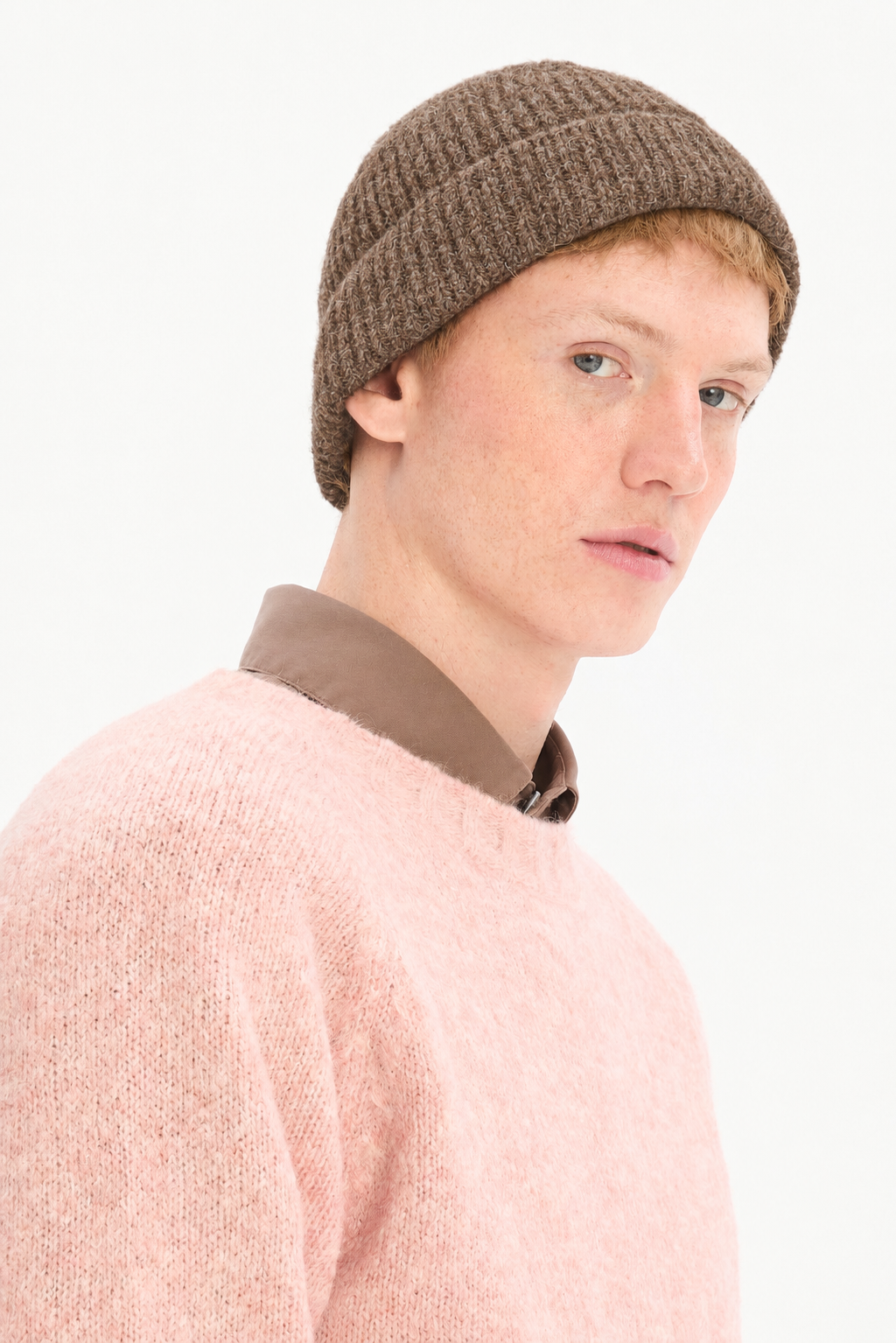 Beanie in Italian Alpaca – Warm Taupe
