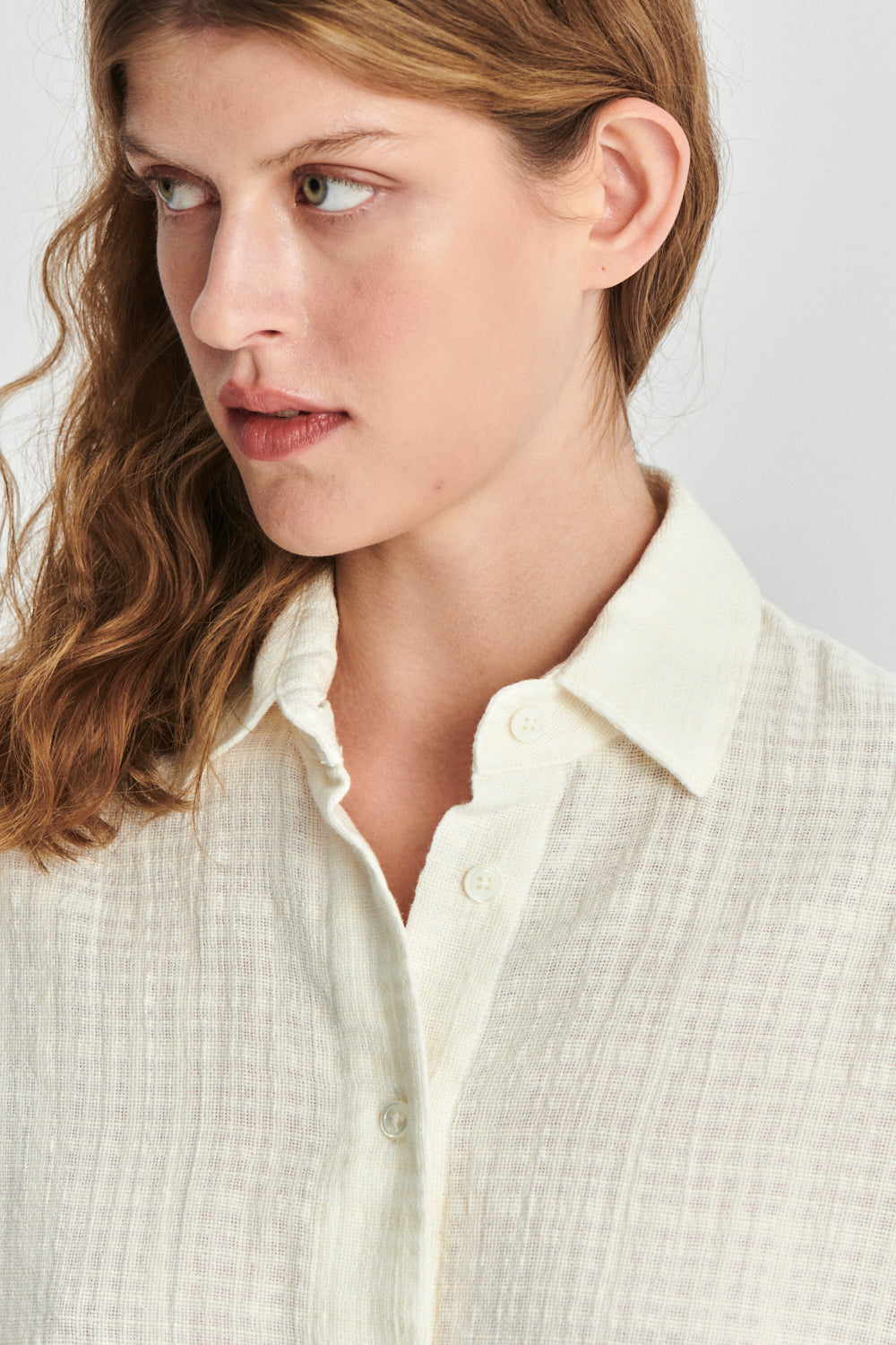 Blouse in the Finest Off-white Airy Portuguese Cotton