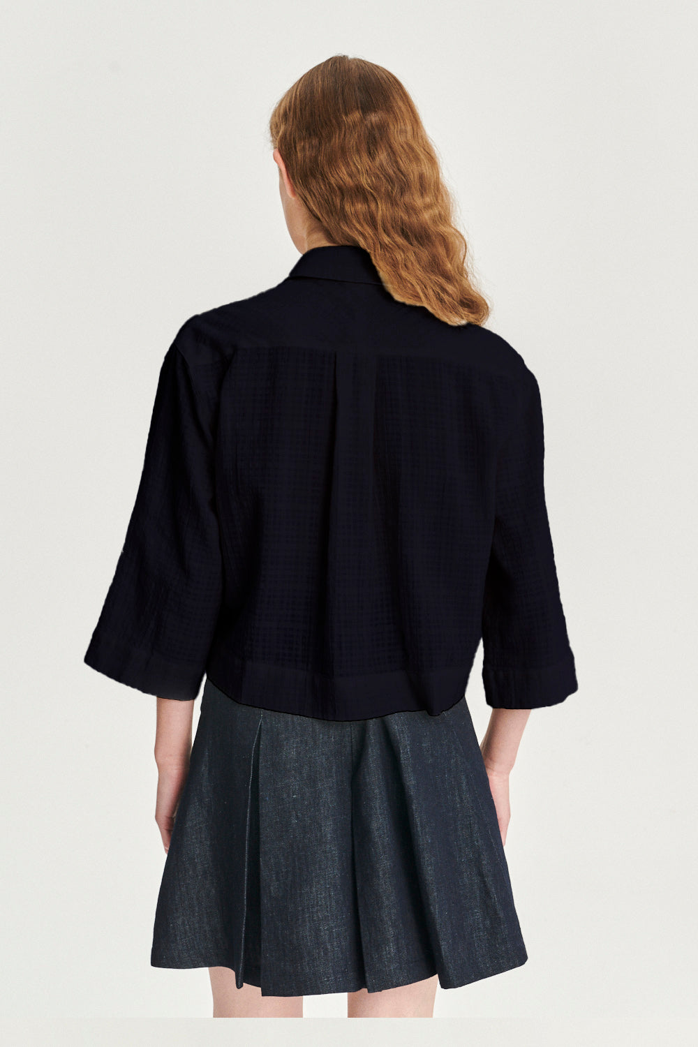 Ellipse Blouse in the Finest Black Airy Portuguese Cotton