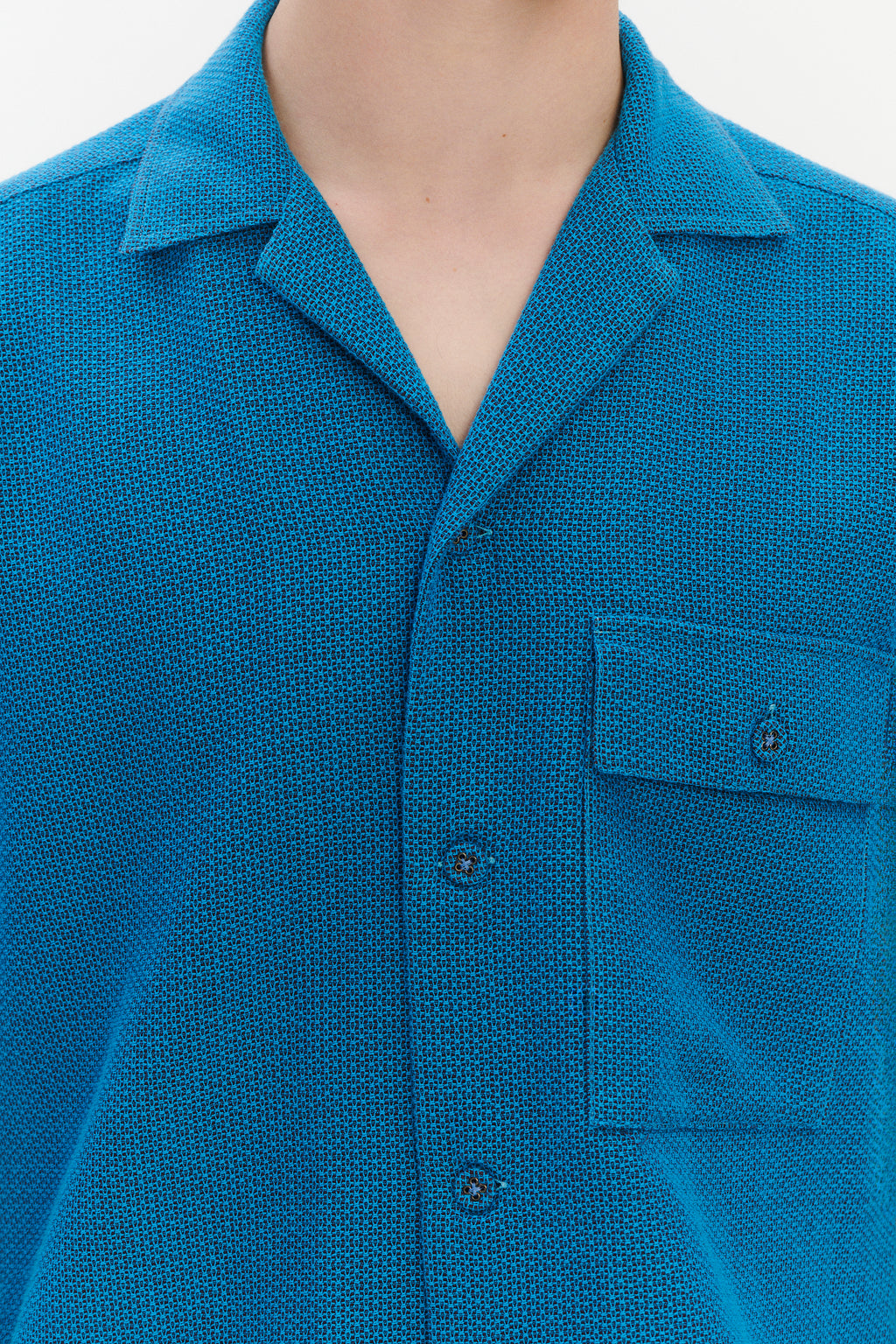 Camp Collar Shirt  in a Structured and Light Cotton