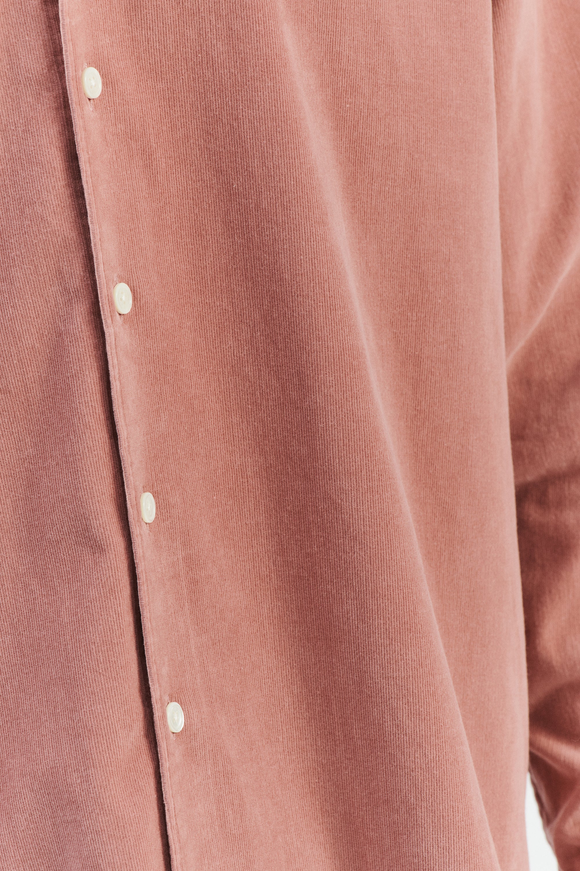 Boxy Unisex Shirt in Dusty Pink in the finest Japanese Baby Corduroy Cotton