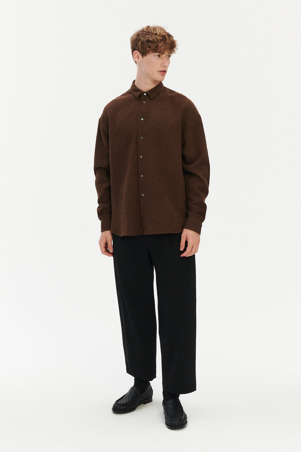 Oversized Shirt in Japanese Light Combed Wool