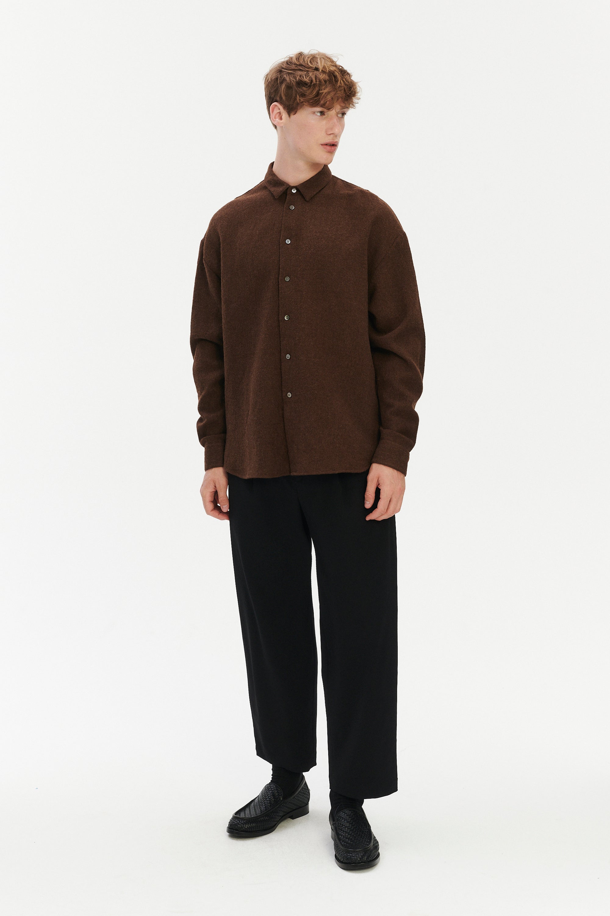 Oversized Shirt in Japanese Light Combed Wool