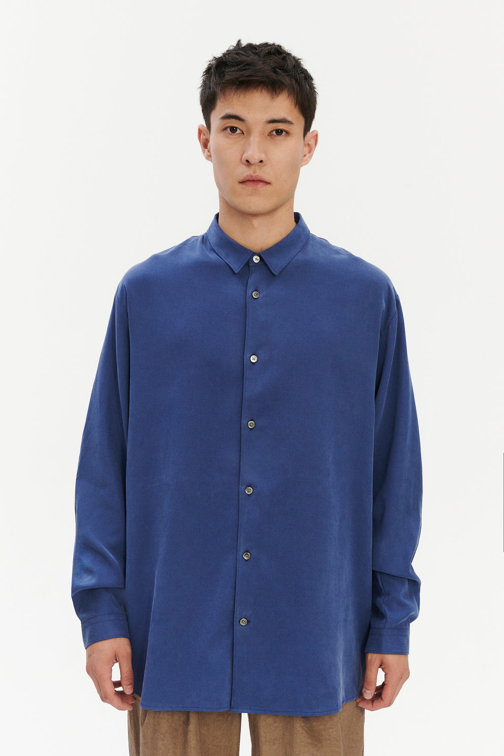 Japanese Lyocell and Cotton Blend in Oversized Boxy Shirt