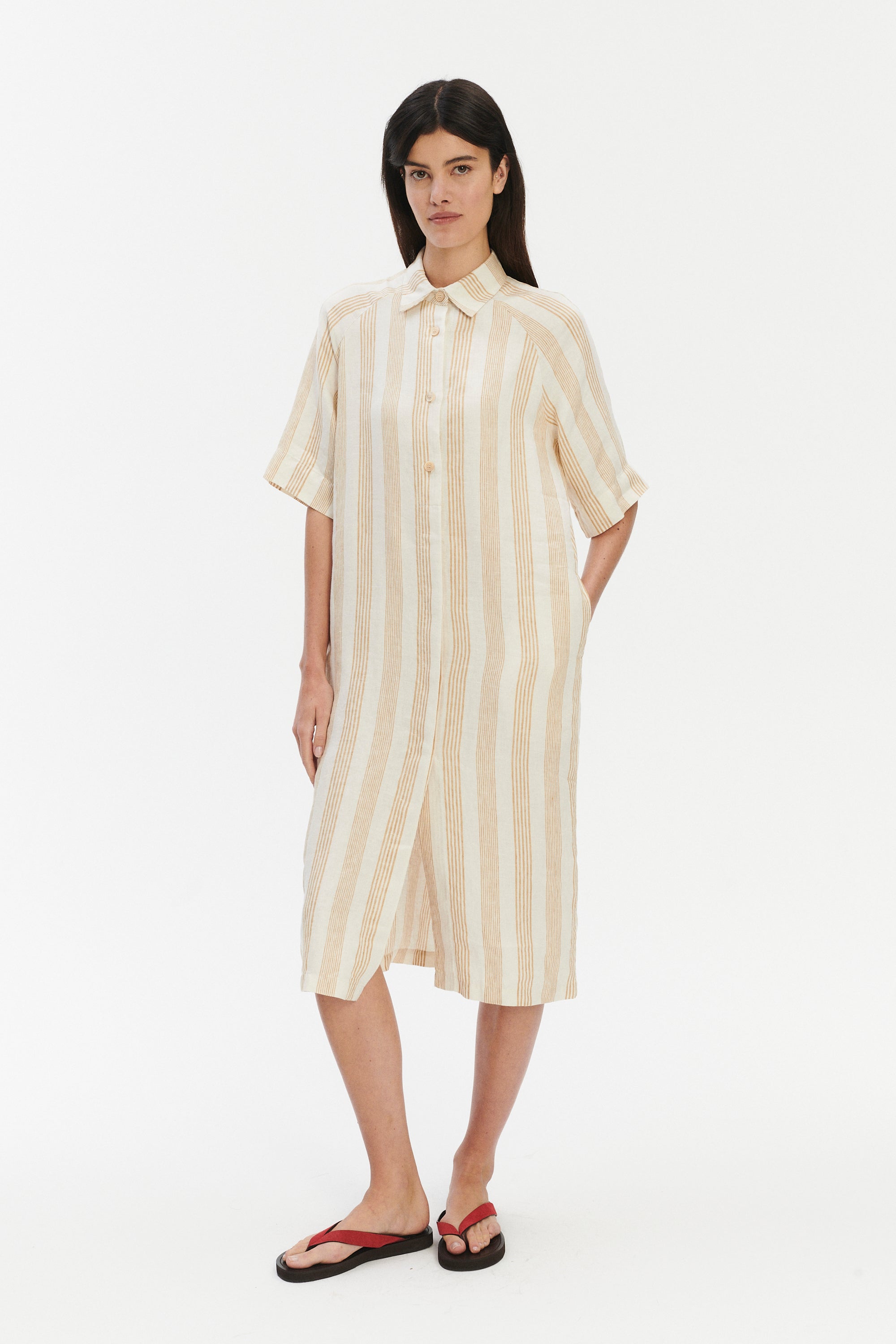 Dress in a  in Pure Finest  Italian Linen