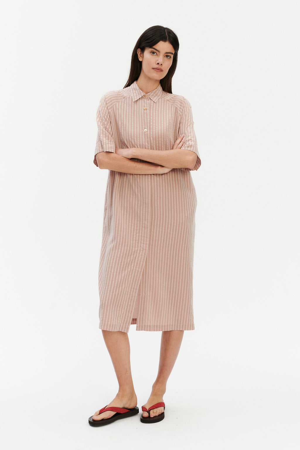 Dress in a  in Pure Airy and Fluid Tencel - All Made in Europe