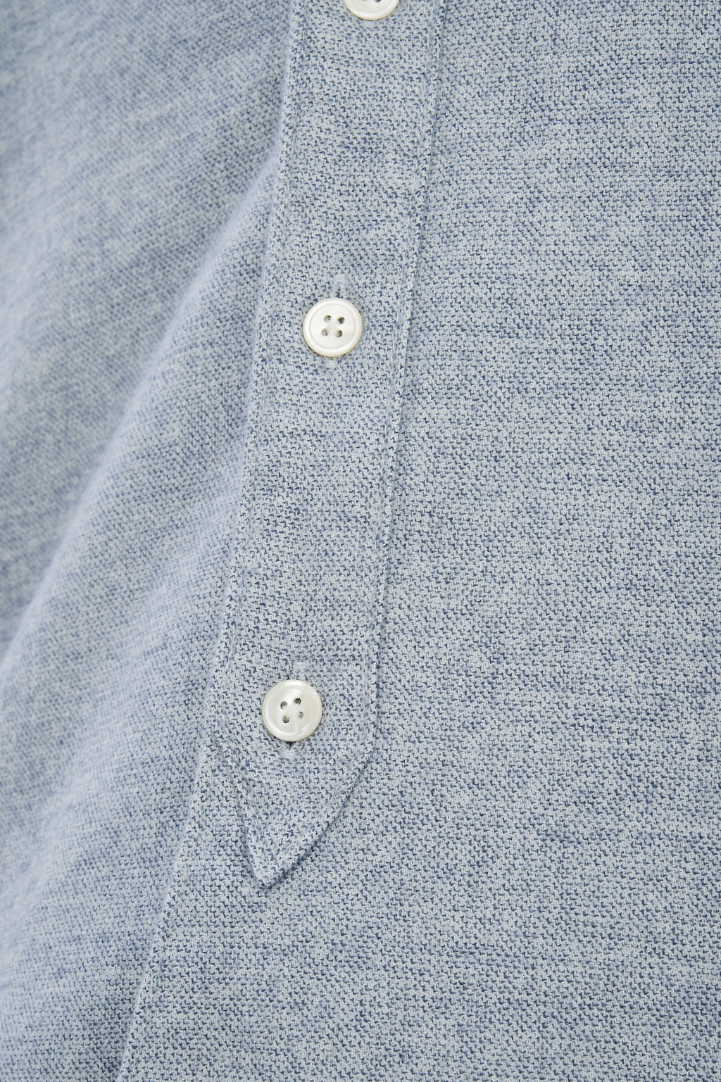 Farmer Shirt in a Fine Portuguese Brushed Blue Flannel