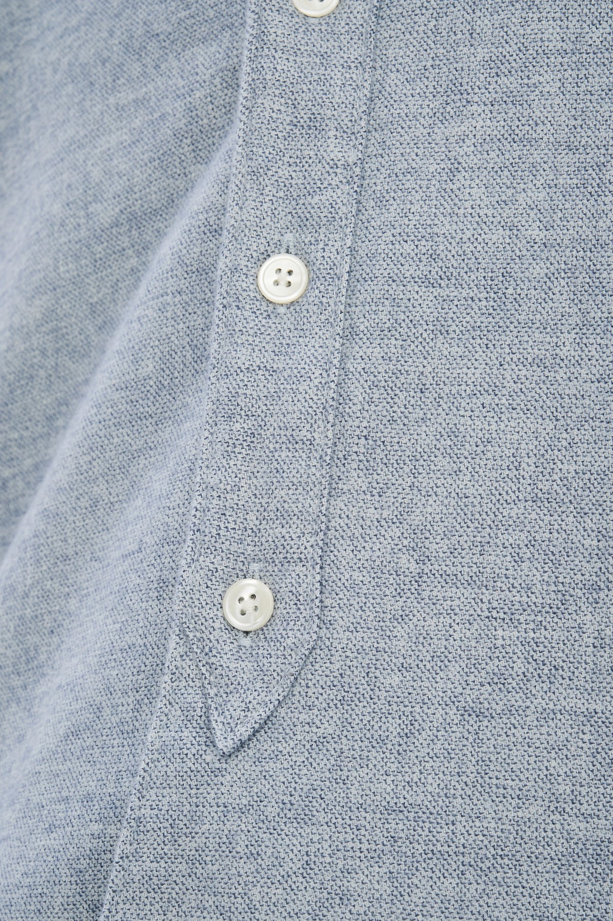 Farmer Shirt in a Fine Portuguese Brushed Blue Flannel