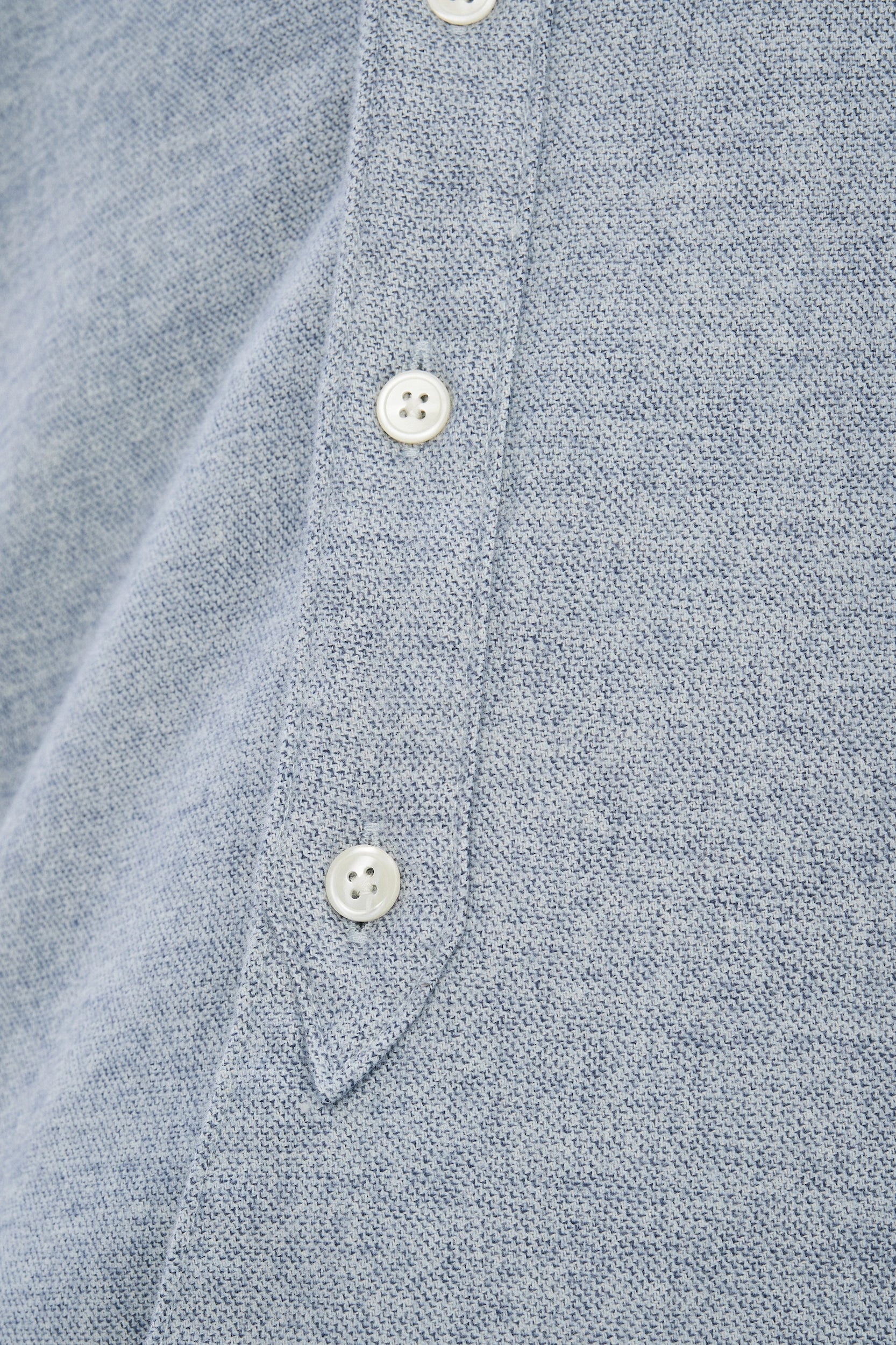 Farmer Shirt in a Fine Portuguese Brushed Blue Flannel