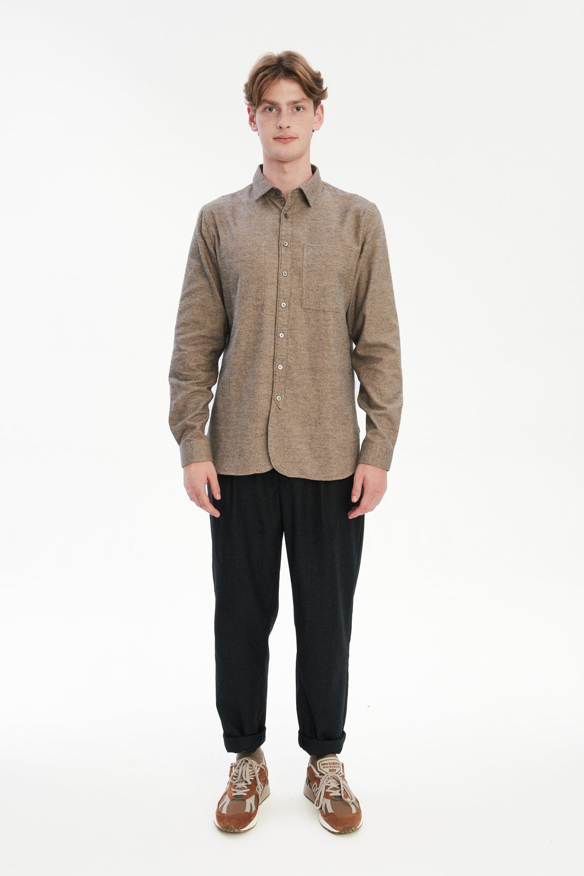 Farmer Shirt in a Fine Portuguese Brushed Flannel