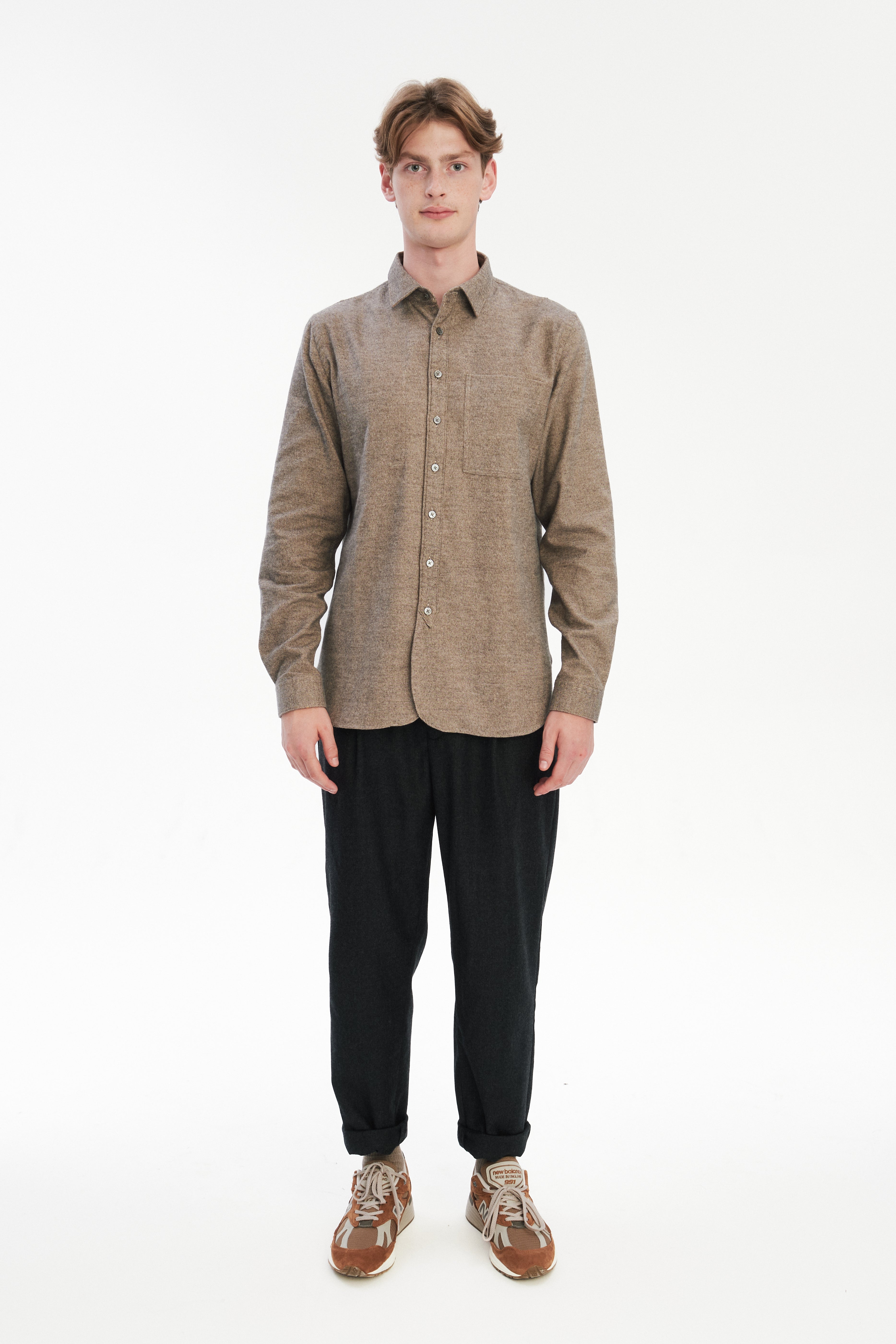 Farmer Shirt in a Fine Portuguese Brushed Flannel