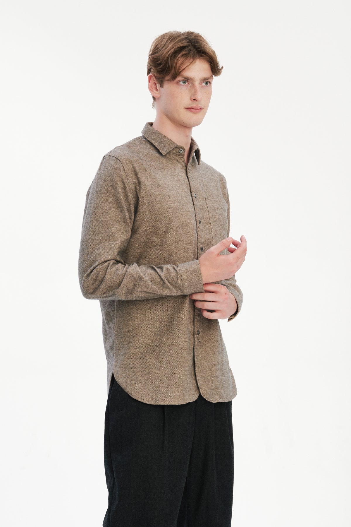 Farmer Shirt in a Fine Portuguese Brushed Flannel