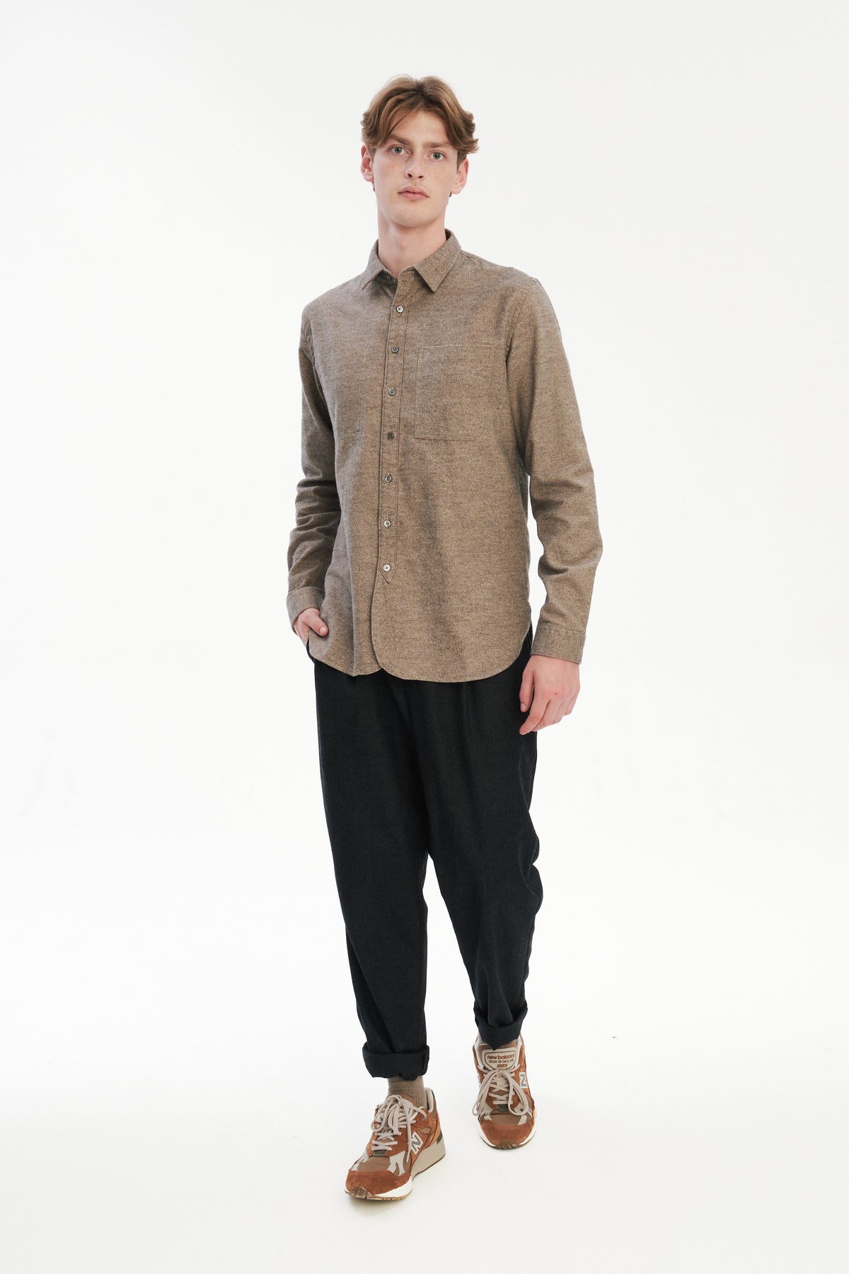 Farmer Shirt in a Fine Portuguese Brushed Flannel