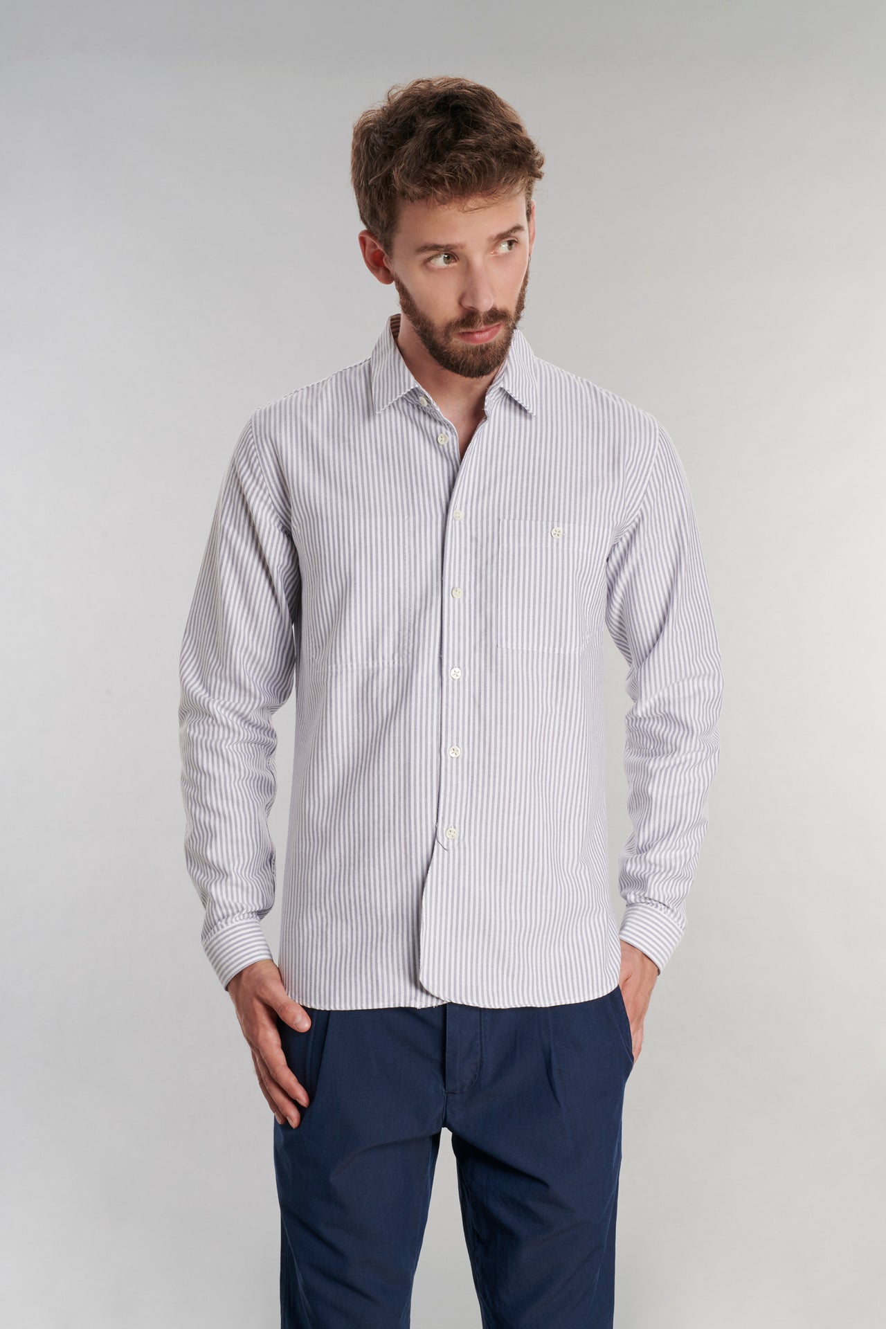 Farmer Shirt in the Finest Brushed Portuguese Oxford Cotton