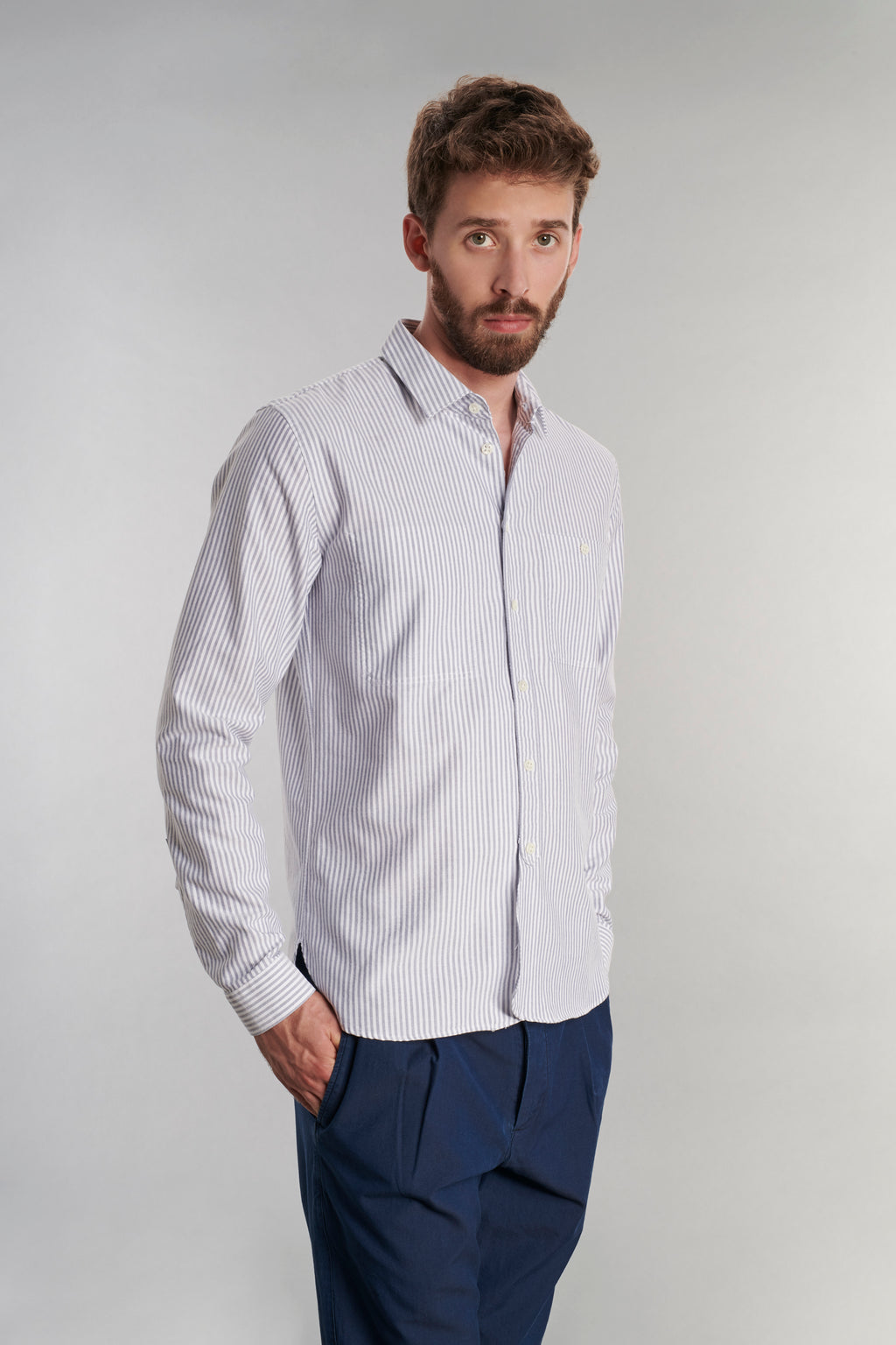 Farmer Shirt in the Finest Brushed Portuguese Oxford Cotton