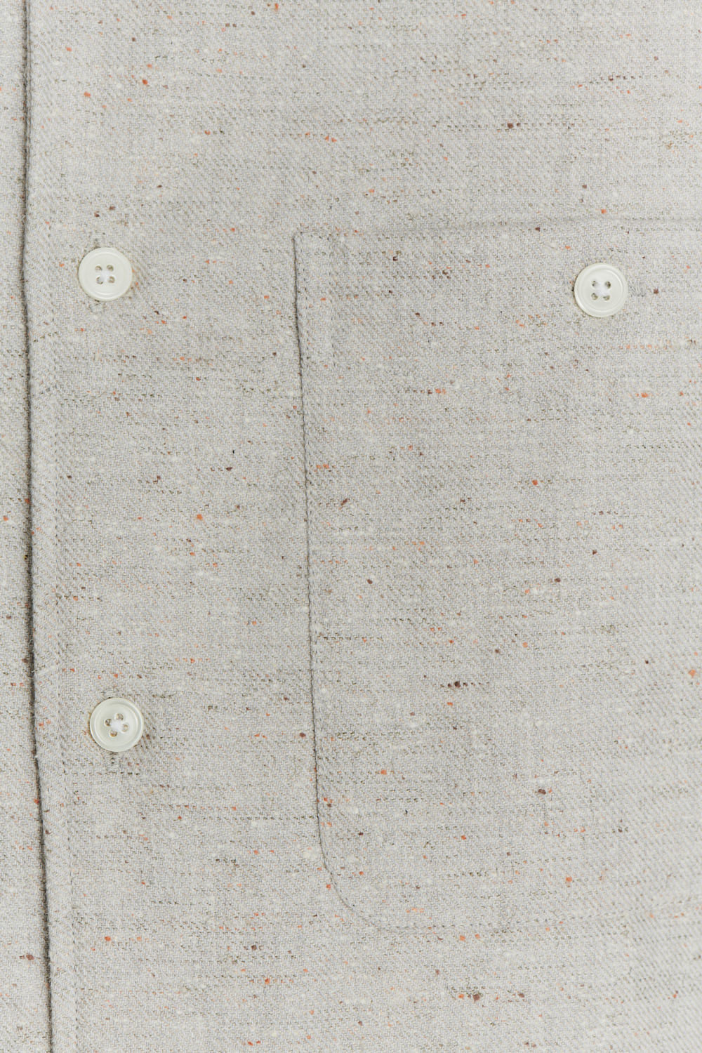 Strong Shirt in a Beige Grey Structural Italian Cotton, Silk and Wool Tweed