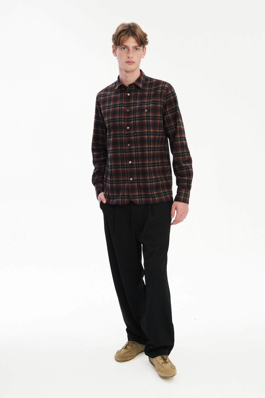 Strong Shirt in a Checked Recycled Structural Flannel