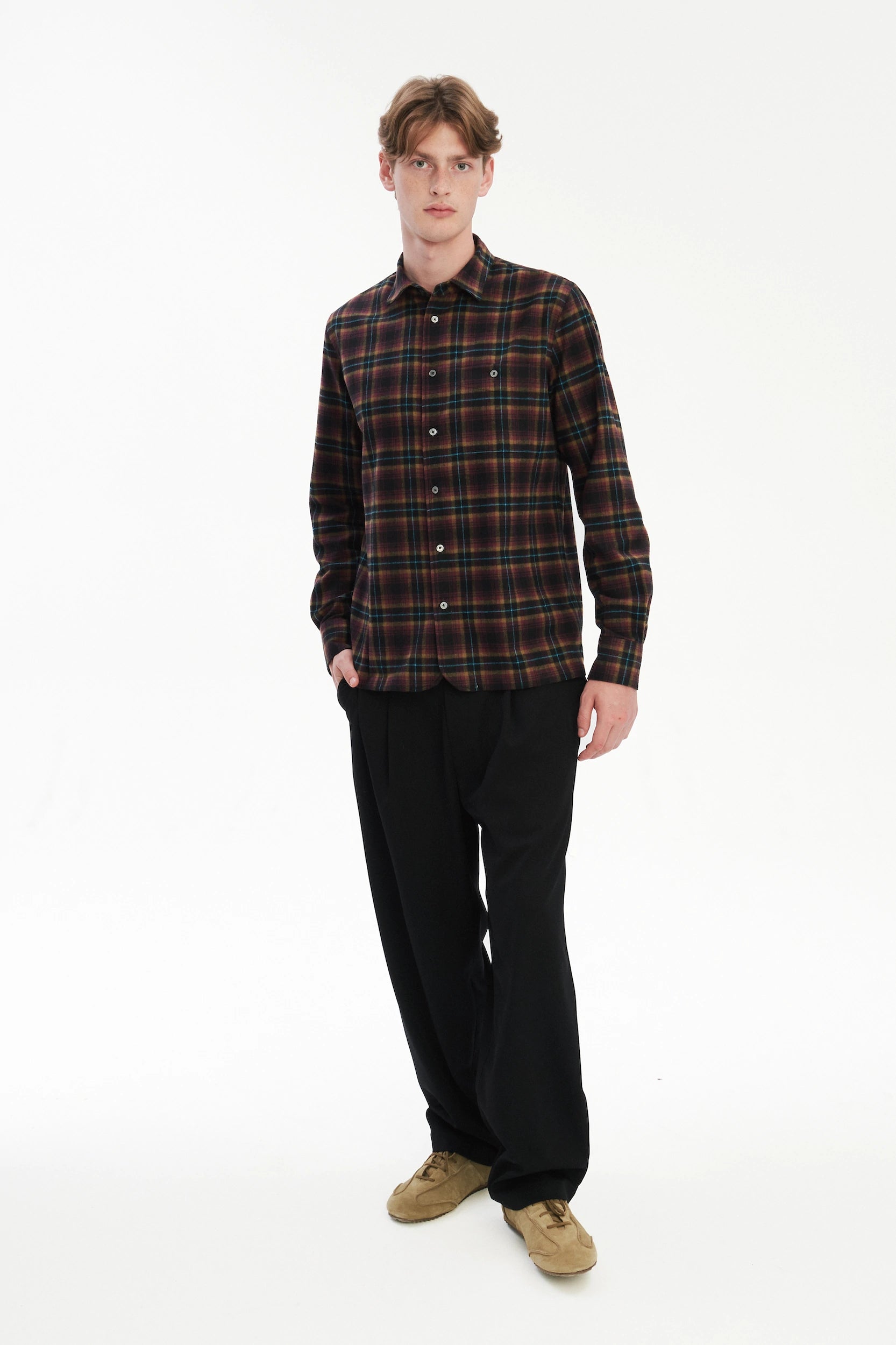Strong Shirt in a Checked Recycled Structural Flannel