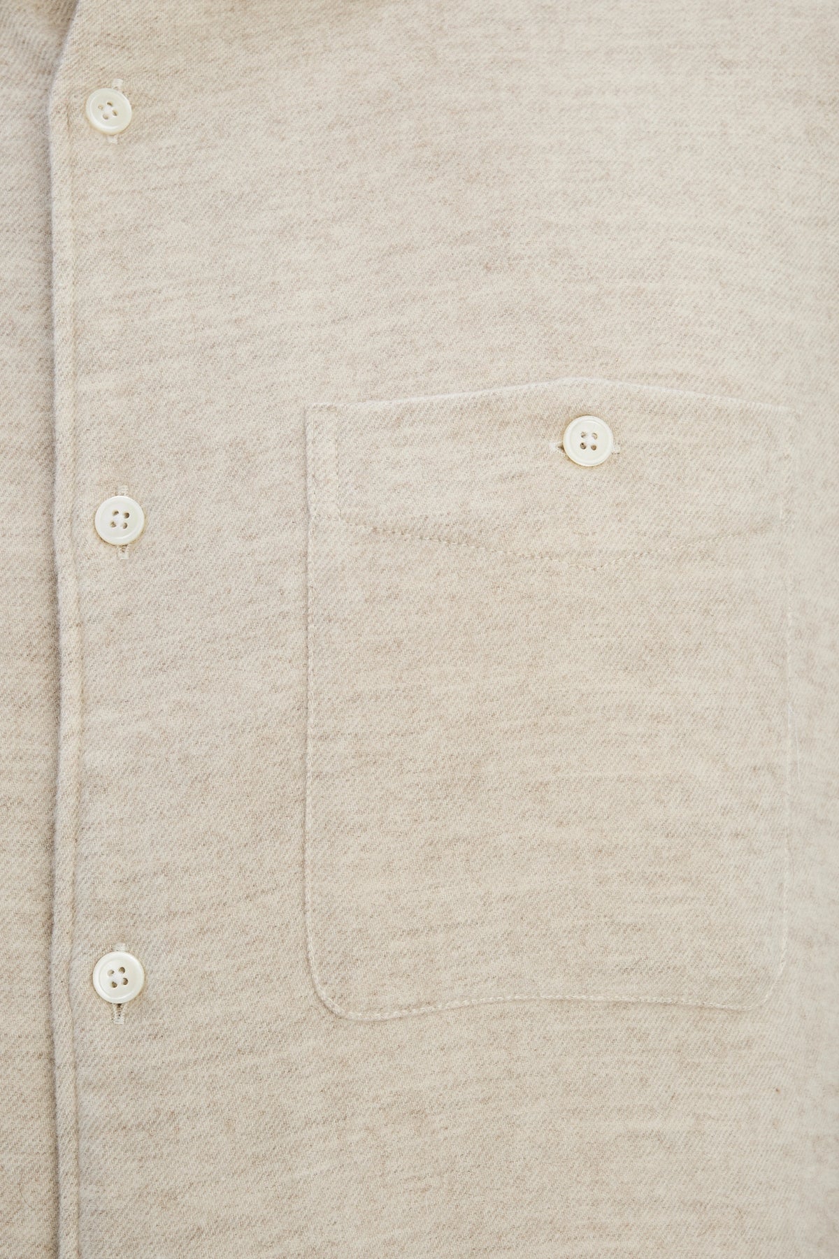 Strong Shirt in a Cream Beige Japanese Blend of Organic Cotton and Yak