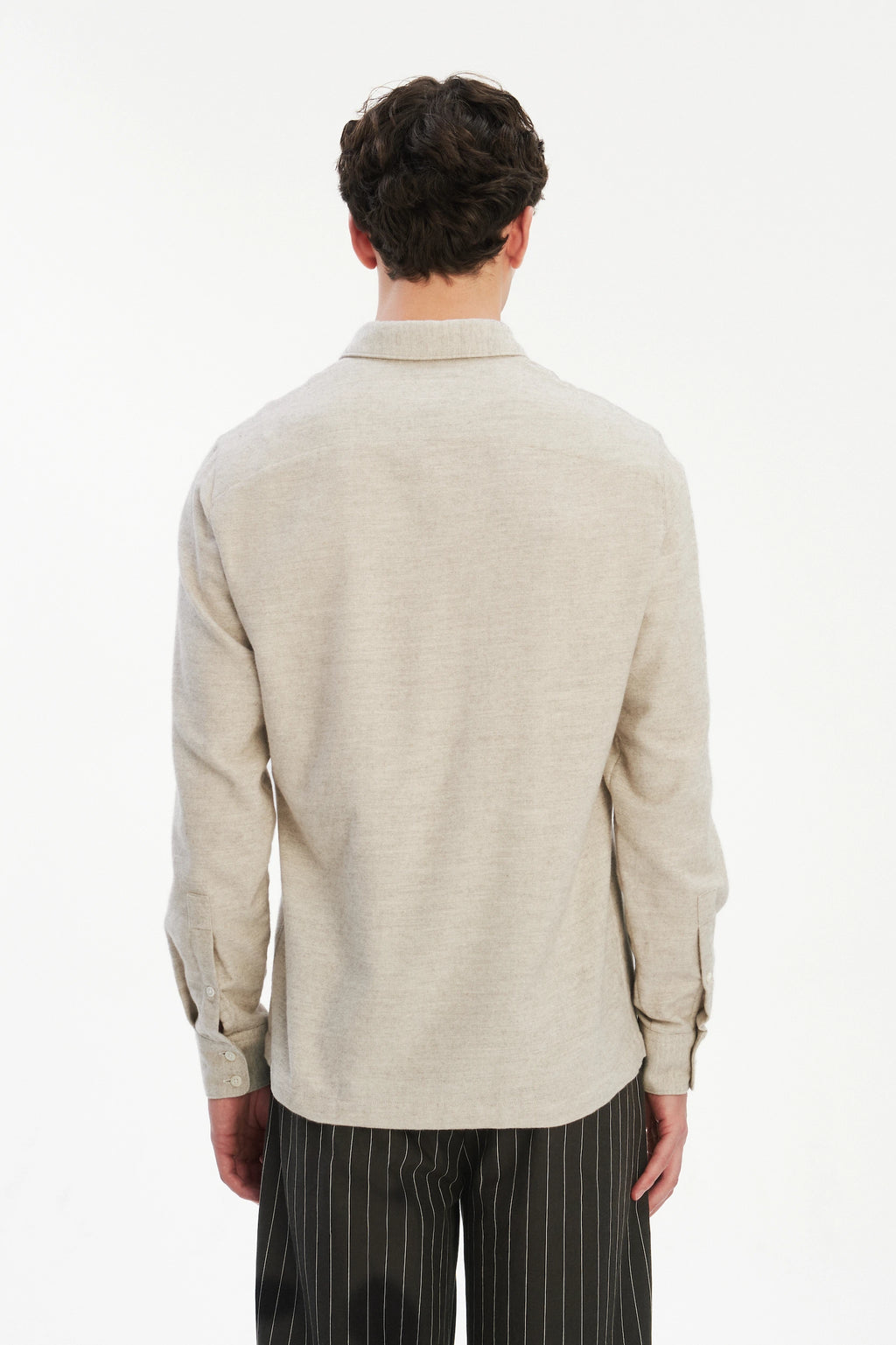 Strong Shirt in a Japanese Blend of Organic Cotton and Yak – Beige